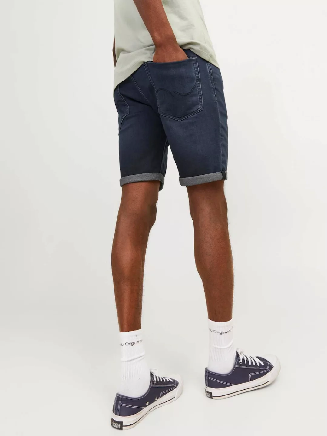 Jack & Jones Herren Jeans Short JJIRICK JJICON GE 604- Relgular Fit - Blau günstig online kaufen