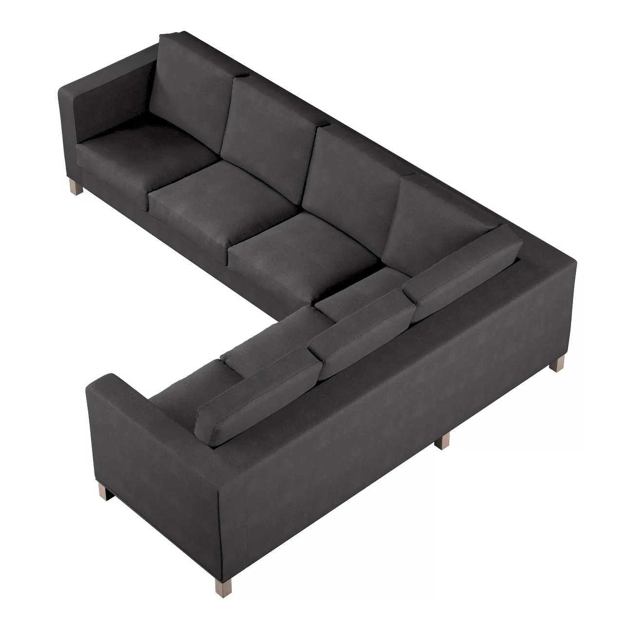 Bezug für Karlanda Sofa Ecke links, dunkelgrau, 36cm x 30cm x 50cm, Etna (7 günstig online kaufen