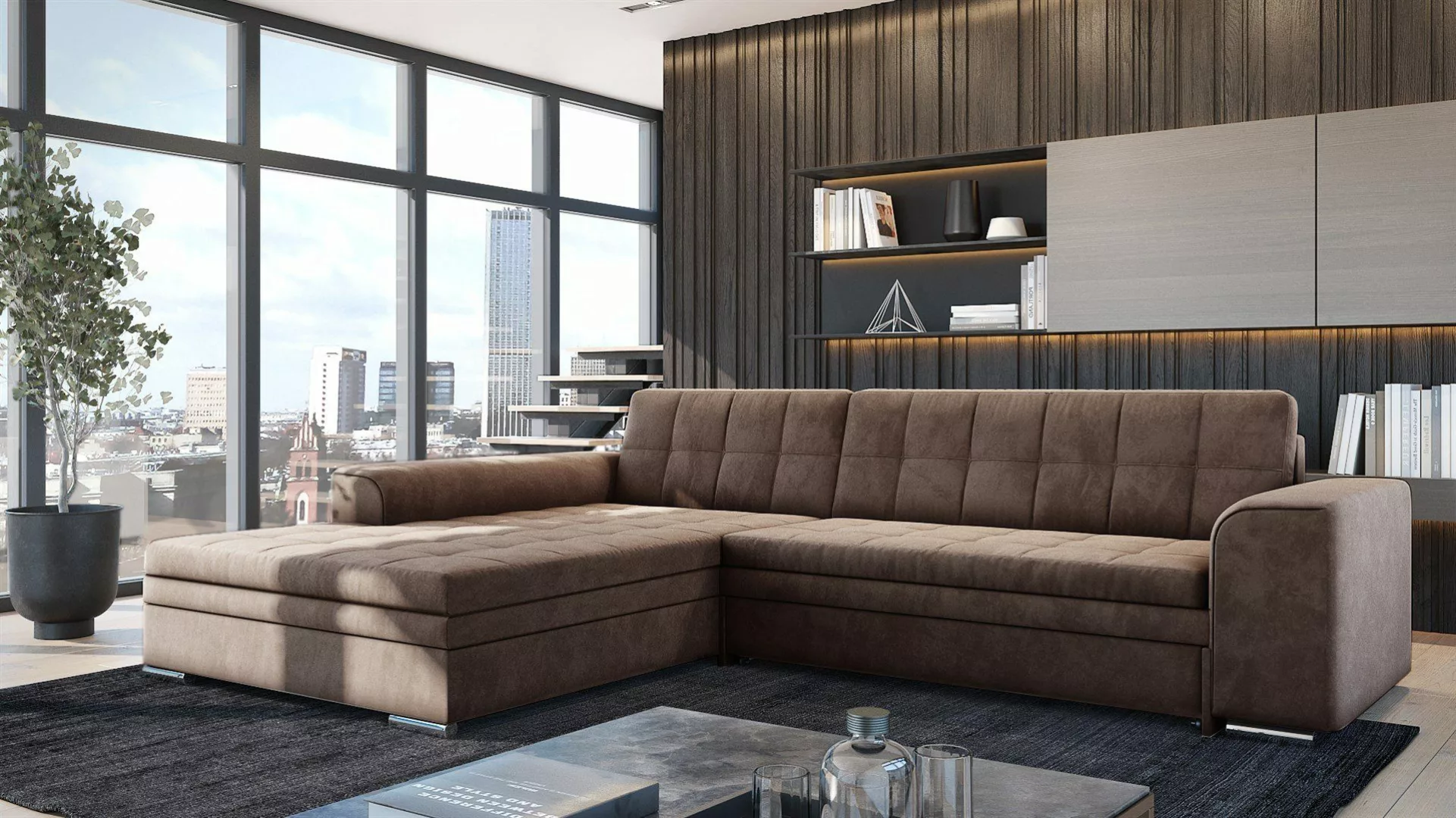 Fun Möbel Ecksofa Sofa SARRA Ottomane günstig online kaufen