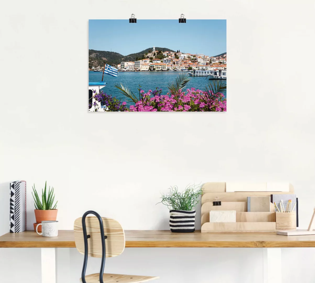 Artland Wandbild "Insel Poros", Griechenland, (1 St.), als Poster, Wandaufk günstig online kaufen