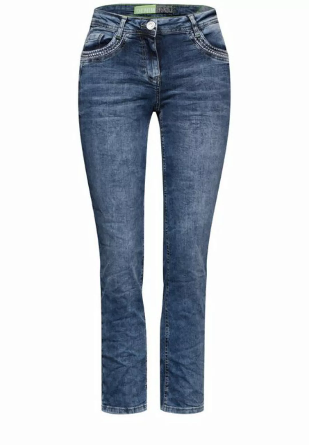 Cecil 5-Pocket-Hose Style Scarlett Straight Mid Bl günstig online kaufen