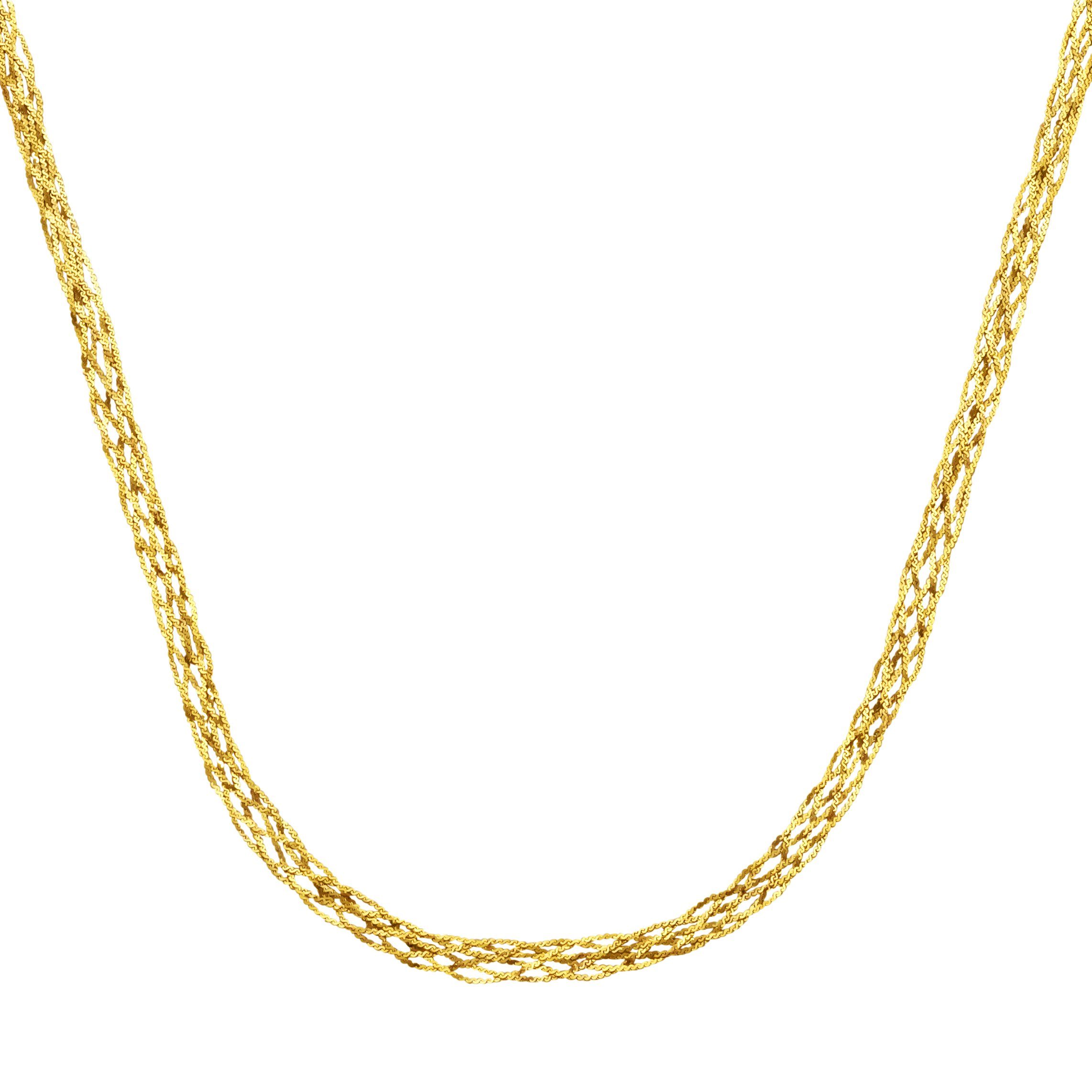 Luigi Merano Goldkette geflochtene Fantasiekette, Gold günstig online kaufen