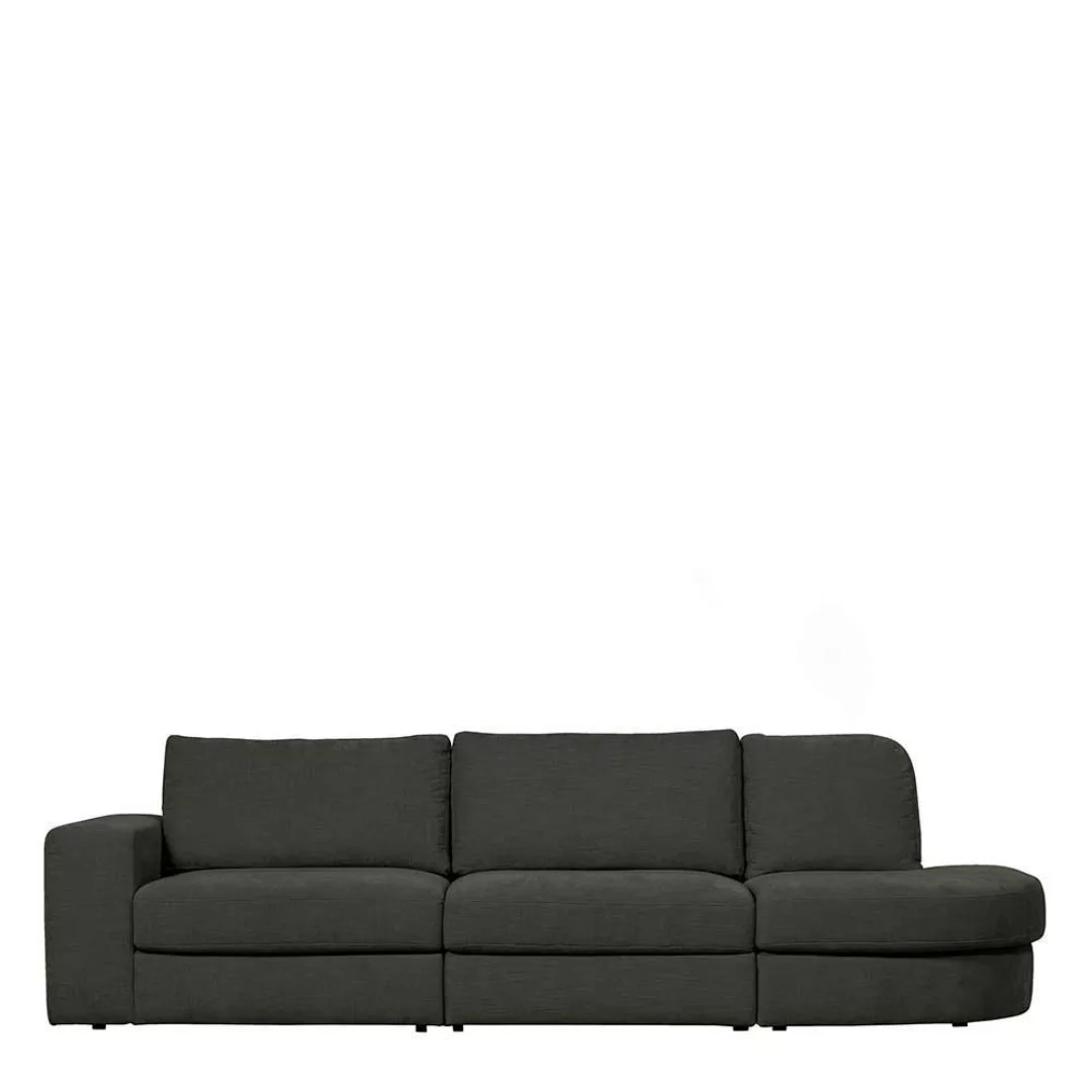 Dreisitzer Stoff Sofa Anthrazit in modernem Design 298 cm breit günstig online kaufen
