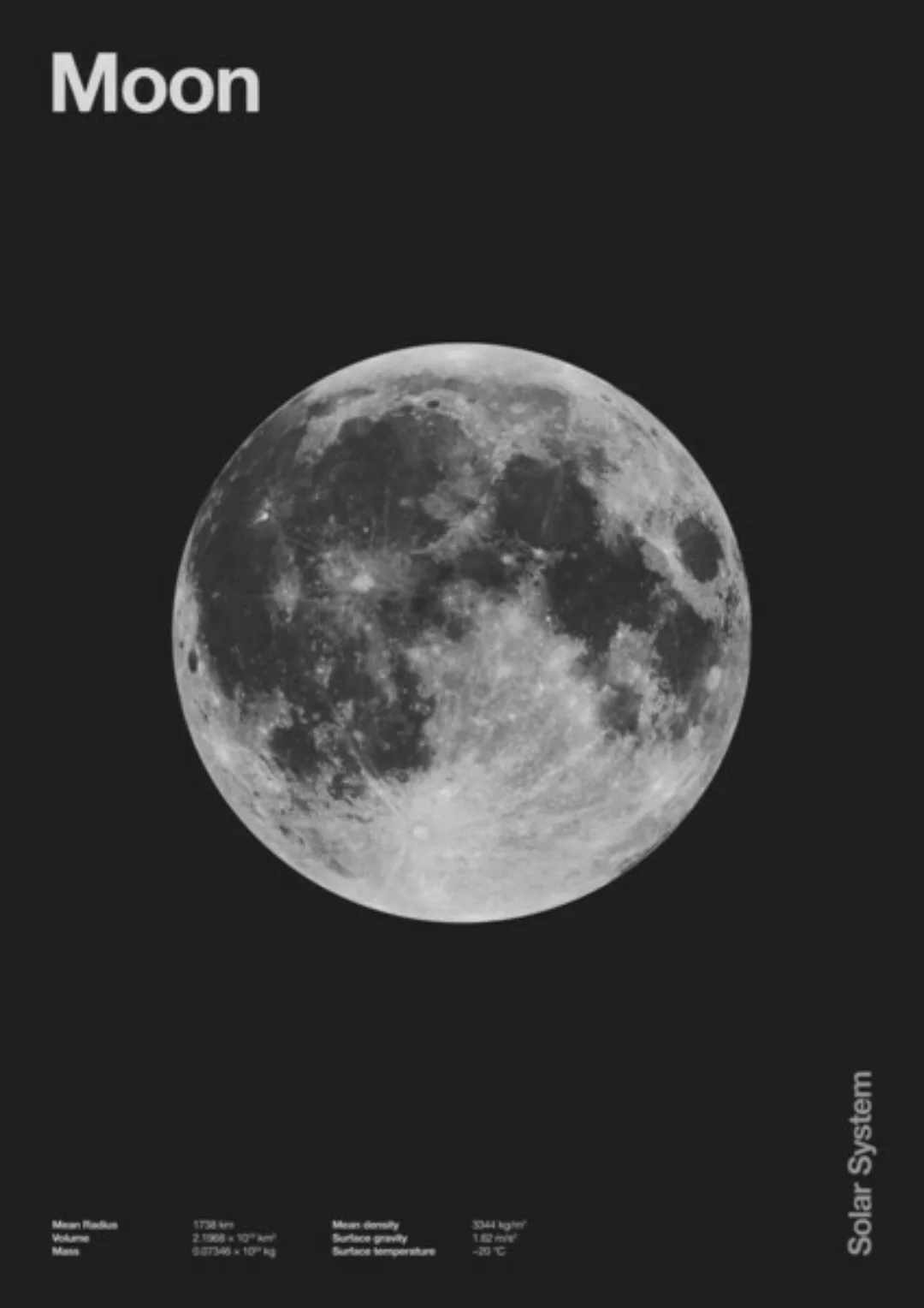 Poster / Leinwandbild - Sonnensystem - Mond günstig online kaufen