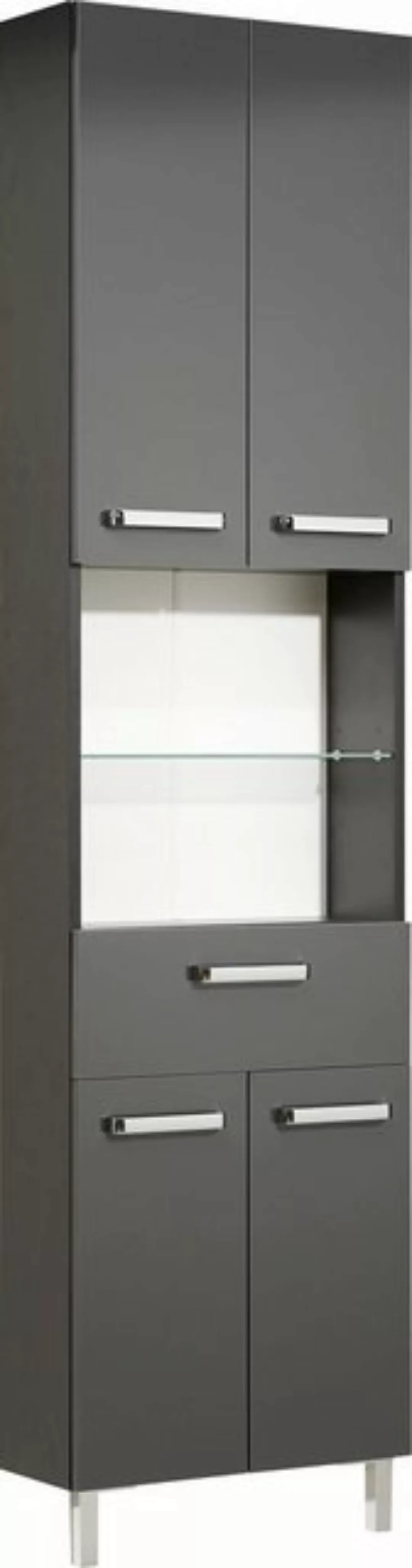 Saphir Hochschrank Quickset Badschrank 50 cm breit, 4 Türen, 2 Nischen, 1 S günstig online kaufen