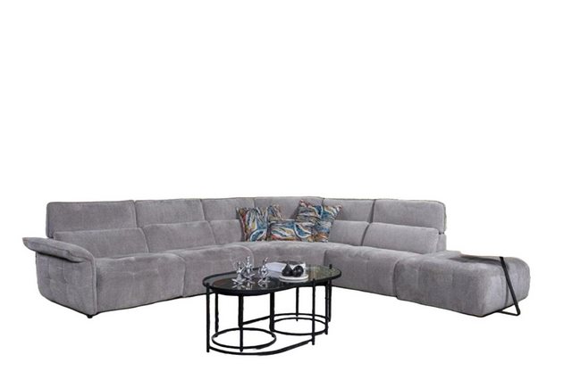 Xlmoebel Ecksofa Elegantes Graues L-förmiges Ecksofa Wohnraum Designer Luxu günstig online kaufen