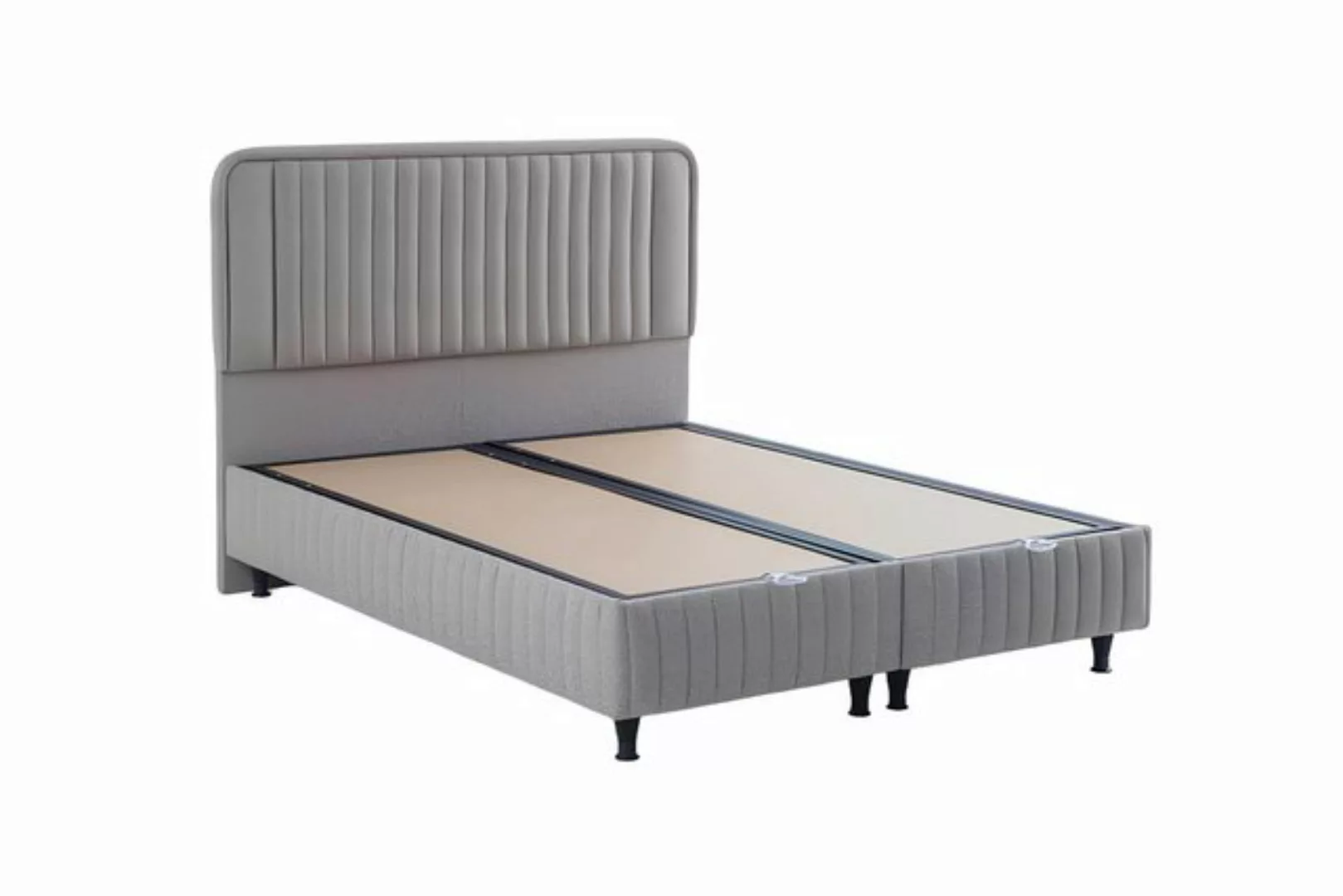 Xlmoebel Bett Hochwertiges Graues Bettgestell für Luxuriöses Schlafzimmer m günstig online kaufen