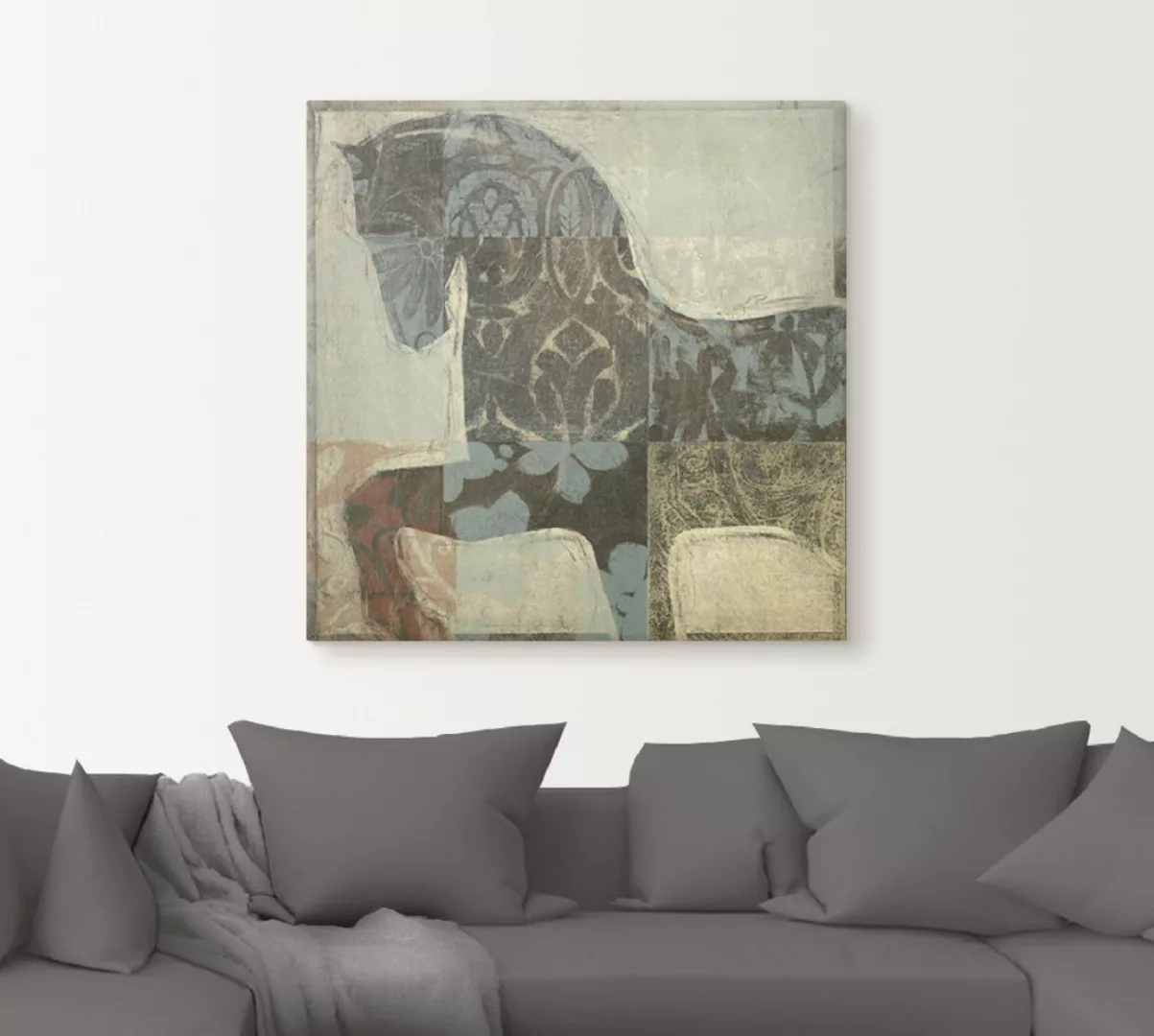Artland Wandbild »Gemustertes Pferd I«, Haustiere, (1 St.), als Alubild, Ou günstig online kaufen
