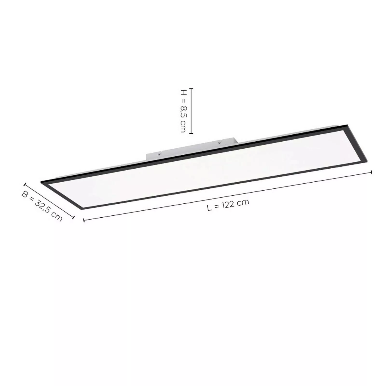 LED Deckenleuchte Flat in Schwarz und Weiß 36W 4100lm günstig online kaufen