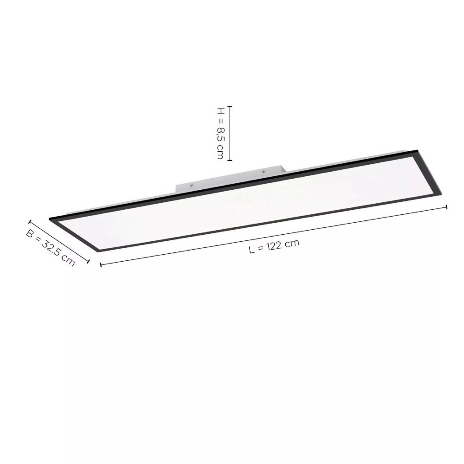 LED-Aufbaupanel Flat CCT, schwarz, 119 x 29 cm günstig online kaufen