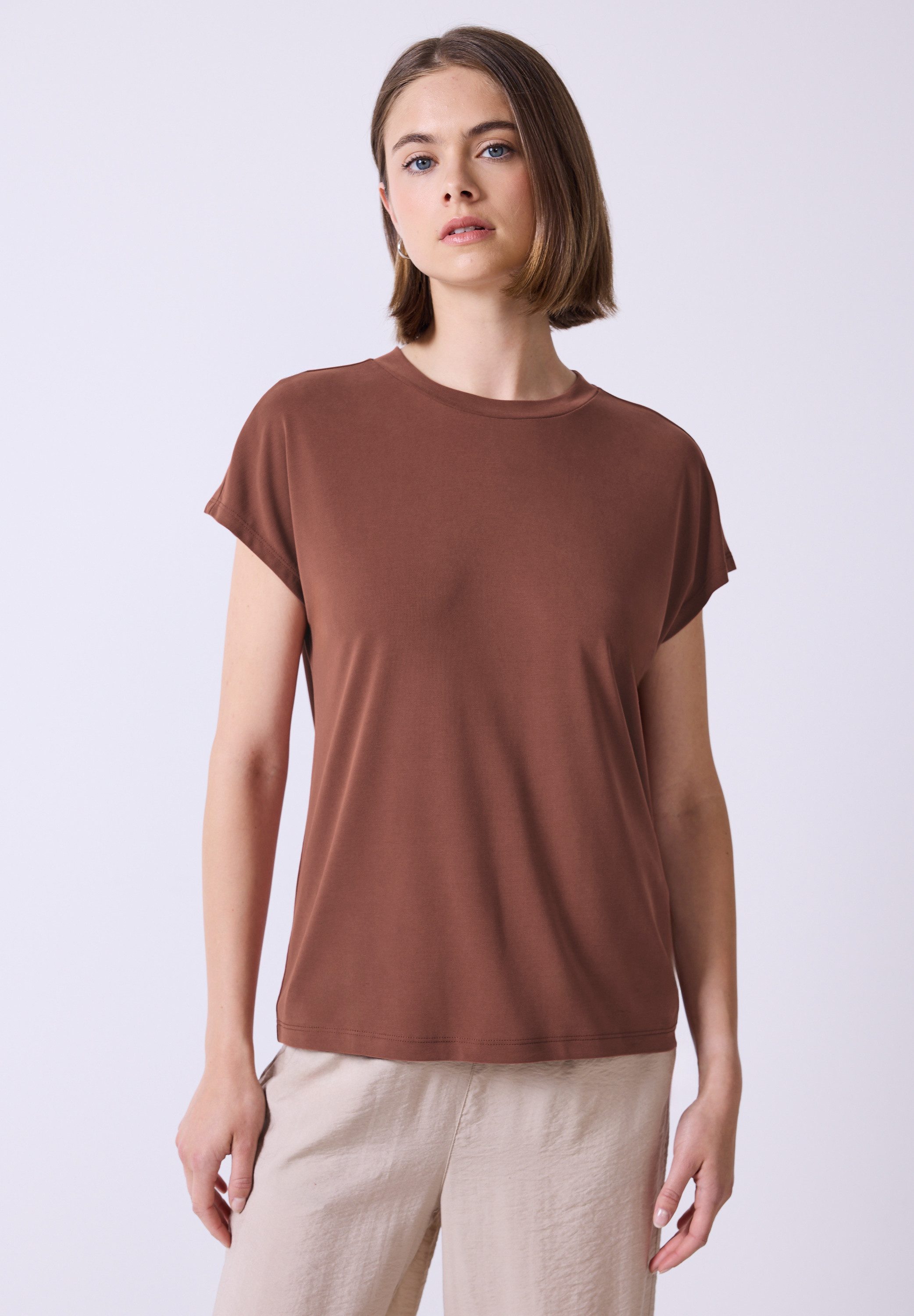 STREET ONE STUDIO T-Shirt mit Rundhalsausschnitt günstig online kaufen