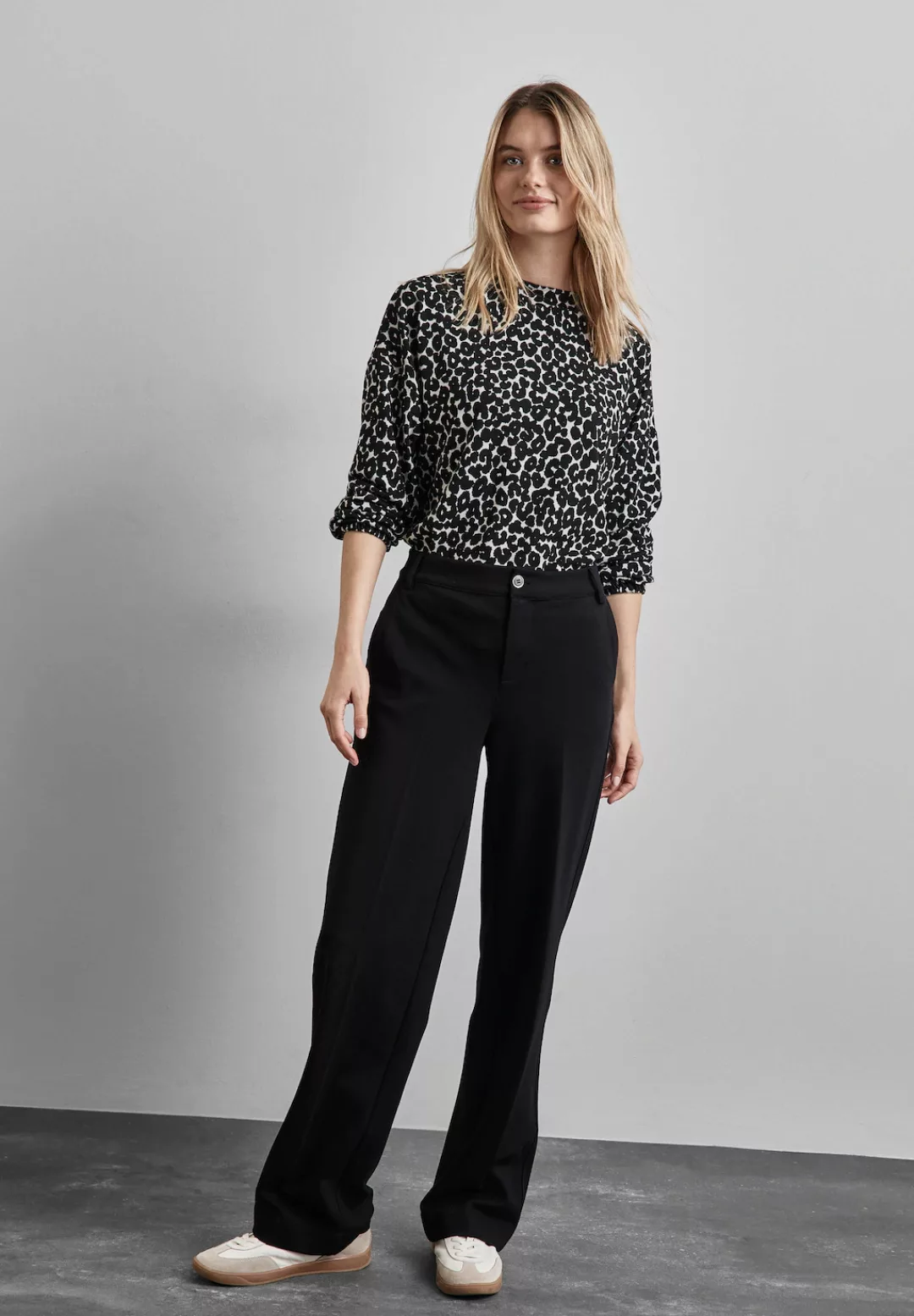 STREET ONE Langarmshirt im angesagten Leo-Look günstig online kaufen