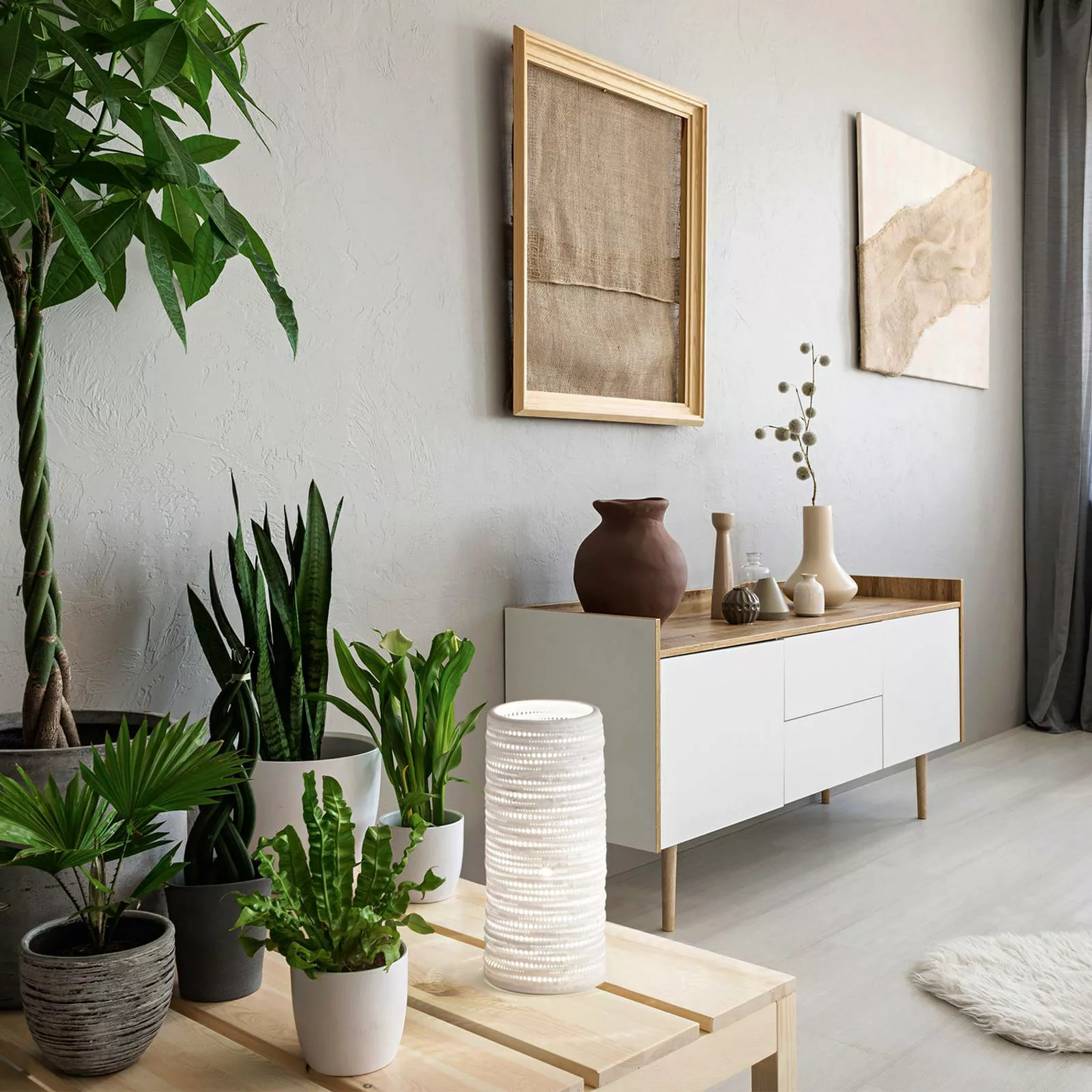 Tischleuchte Marbella aus Keramik, Höhe 37 cm günstig online kaufen