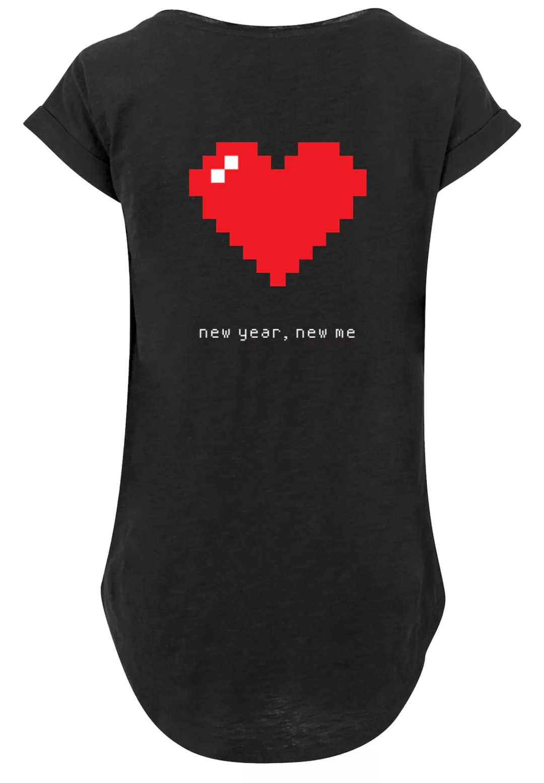 F4NT4STIC T-Shirt "Pixel Herz Happy New Year Silvester", Print günstig online kaufen