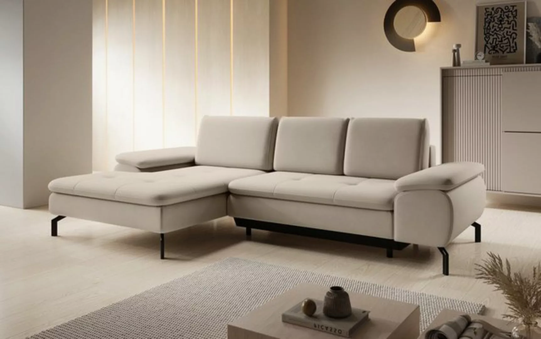 Luxusbetten24 Ecksofa Verila Mini, mit Schlaf- und Klappfunktion günstig online kaufen