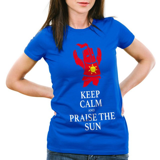 style3 T-Shirt Keep Calm Praise the Sun dark Sunbro Solaire Sonnenritter so günstig online kaufen