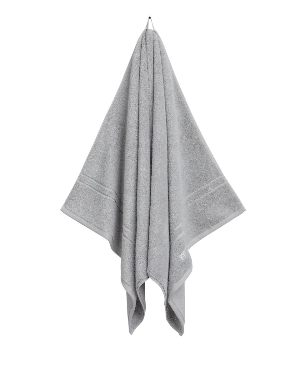 GANT Duschtuch, Organic Premium Towel - 70x140 cm, Frottee Hellgrau günstig online kaufen