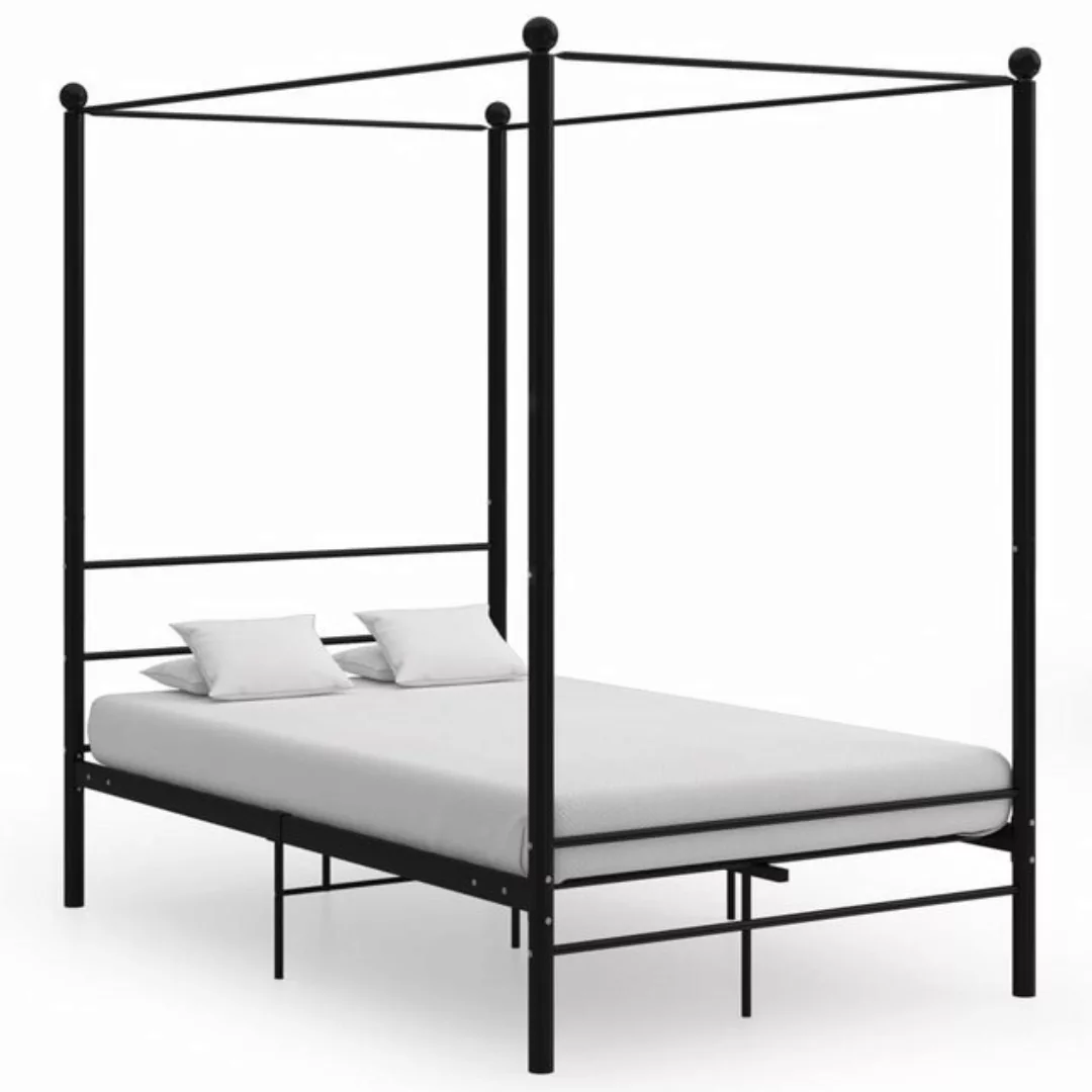 Himmelbett Schwarz Metall 120x200 Cm günstig online kaufen