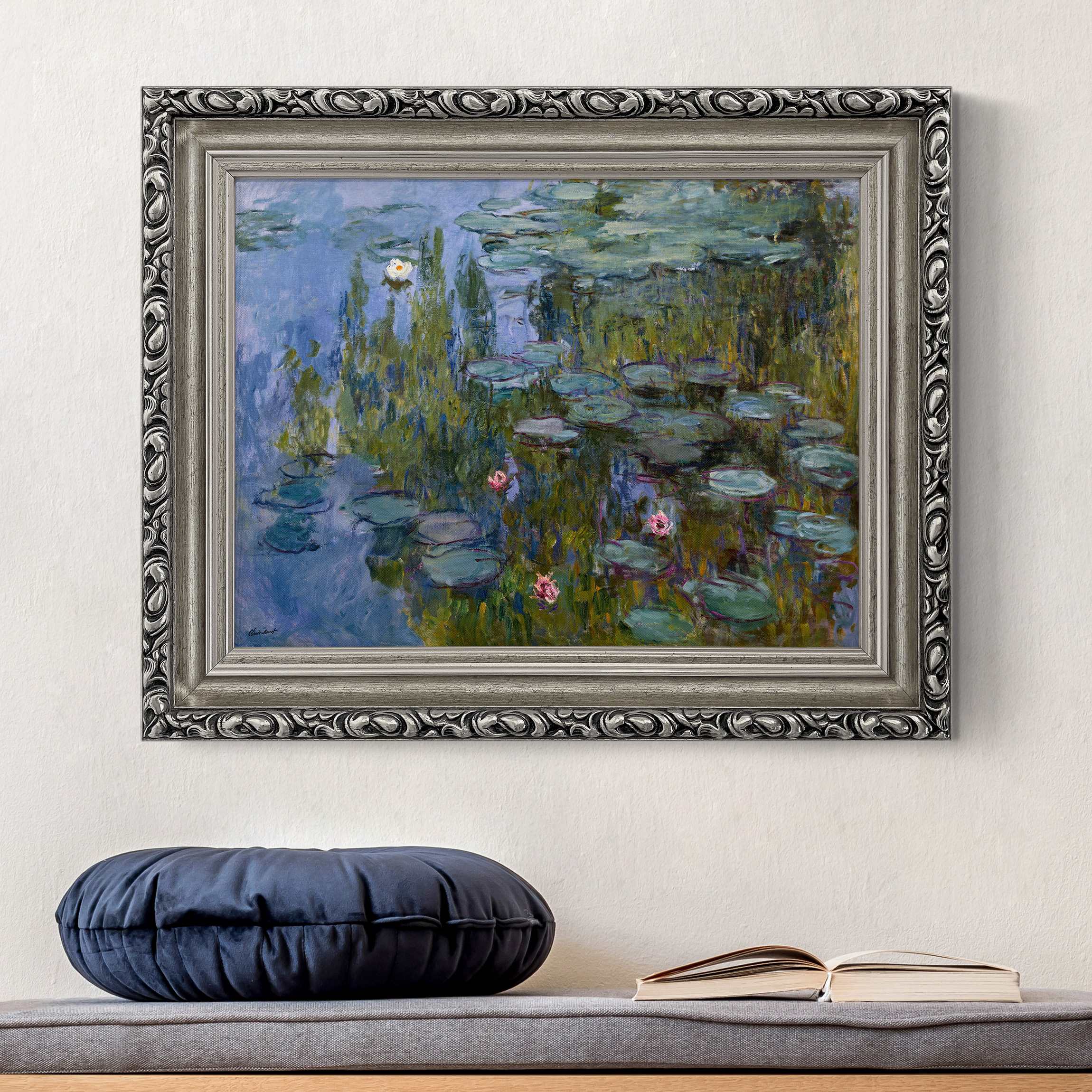 Gerahmtes Leinwandbild Claude Monet - Seerosen (Nympheas) günstig online kaufen