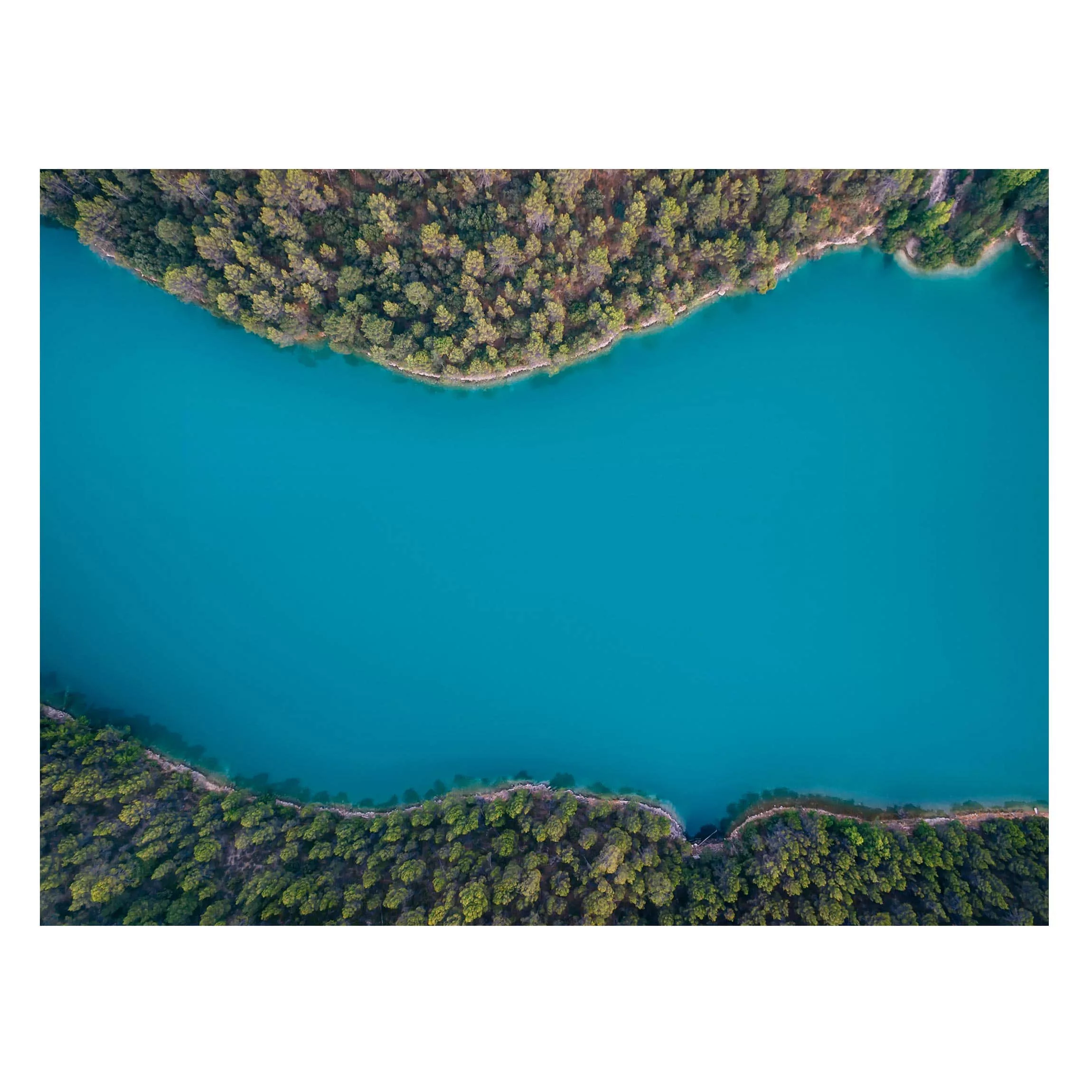 Magnettafel Natur & Landschaft - Querformat 4:3 Luftbild - Tiefblauer See günstig online kaufen