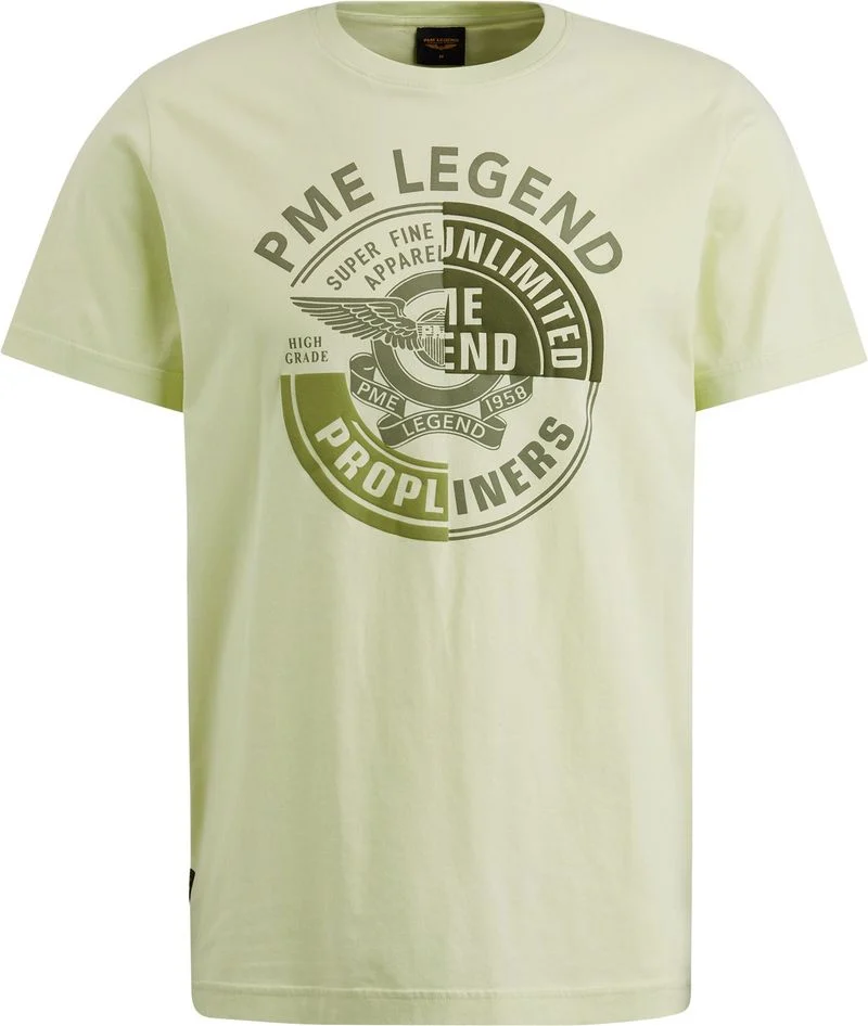 PME Legend Single Jersey T-Shirt Druck Yellow - Größe L günstig online kaufen