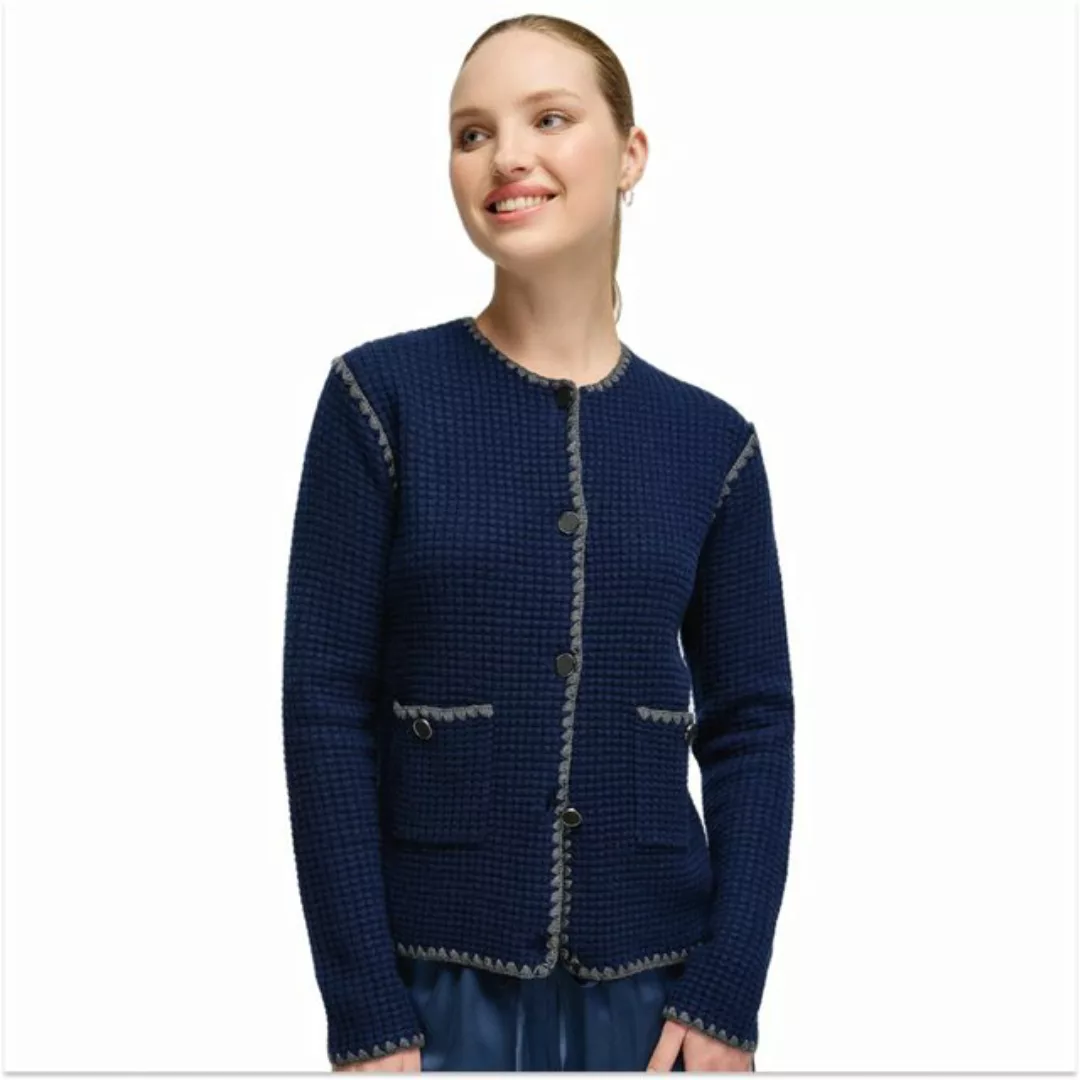 Silk and Cashmere T-Shirt Damen-Cardigan aus Kaschmir-Wolle, Rundhals, weic günstig online kaufen