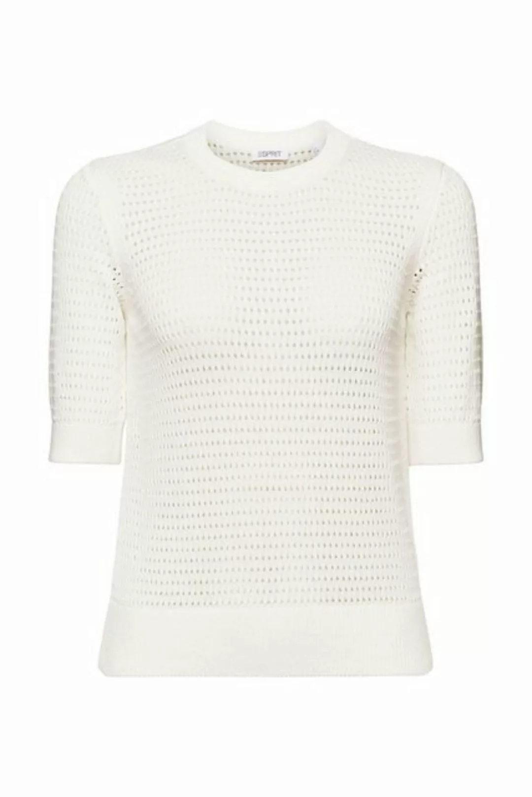 Esprit Sweatshirt Geo Mesh SSL, OFF WHITE günstig online kaufen