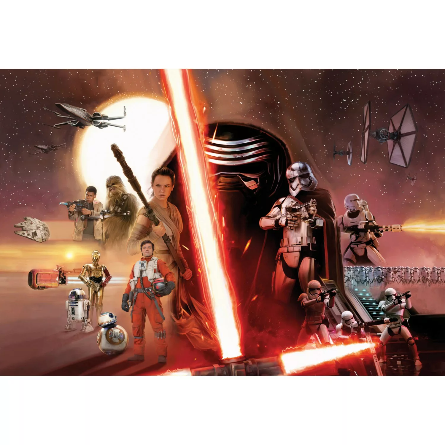 Komar Fototapete STAR WARS EP7 Collage  368 x 254 cm günstig online kaufen
