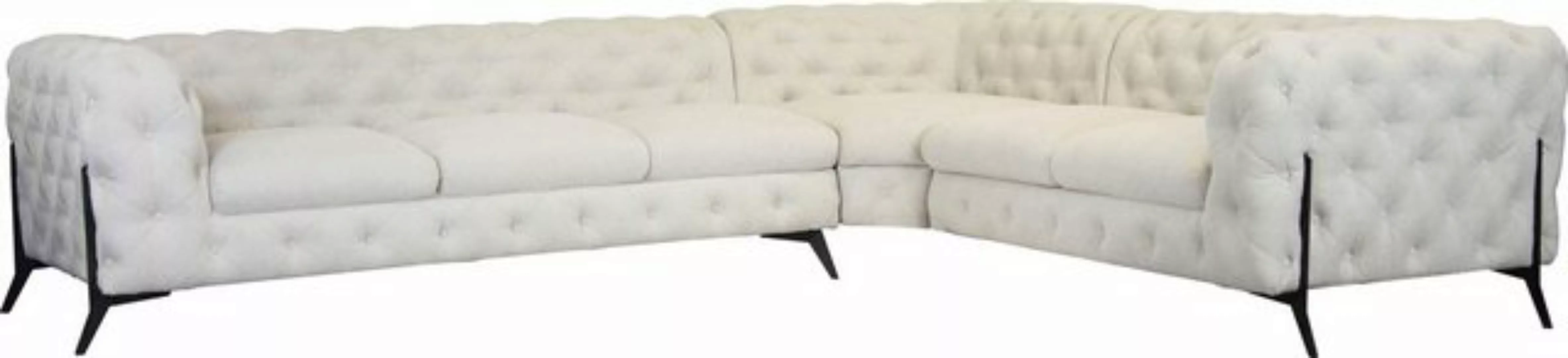 Leonique Chesterfield-Sofa Amaury L-Form, großes Ecksofa, Chesterfield-Opti günstig online kaufen