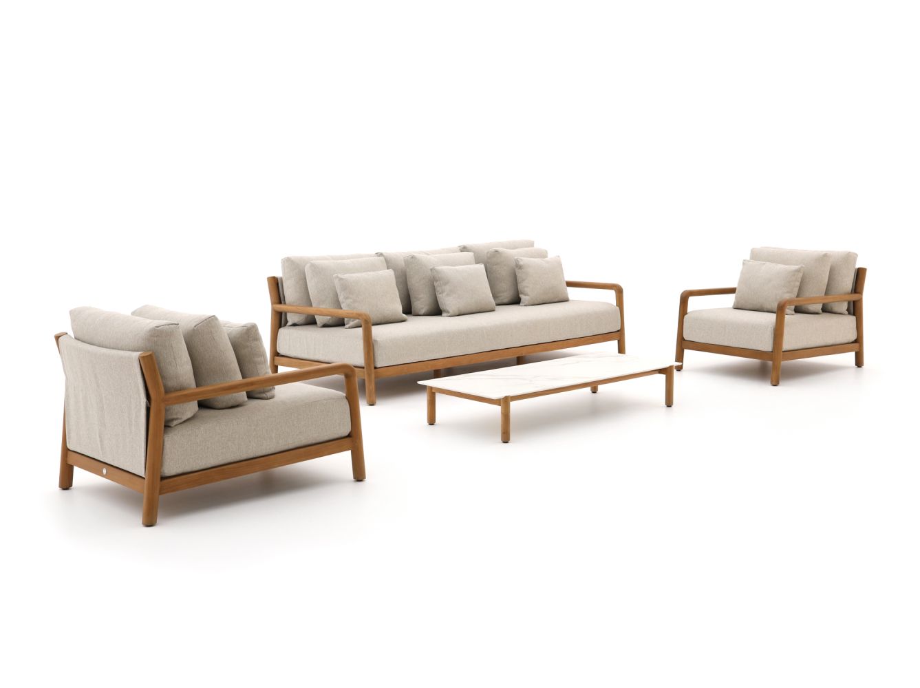 SUNS Vittoria Sessel-Sofa Lounge-Set 4-teilig günstig online kaufen