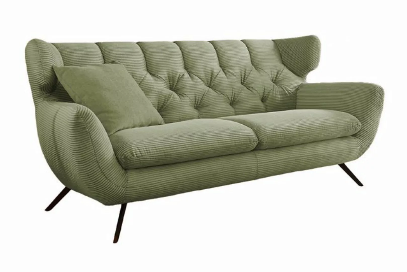 KAWOLA 3-Sitzer CHARME, Sofa Couch Velvet oder Cord verschiedene Farben 225 günstig online kaufen