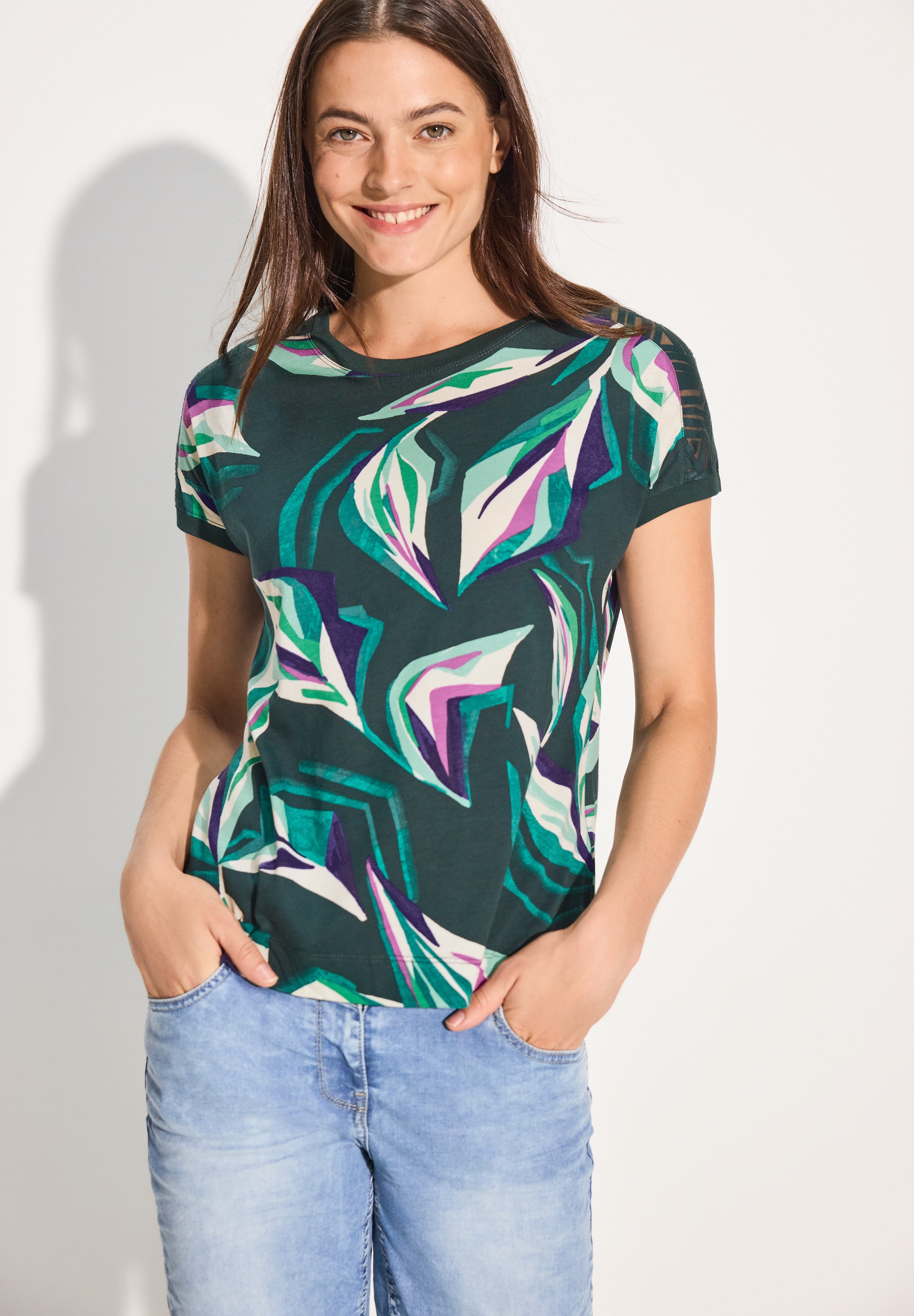 Cecil Print-Shirt, mit All-Over Print günstig online kaufen