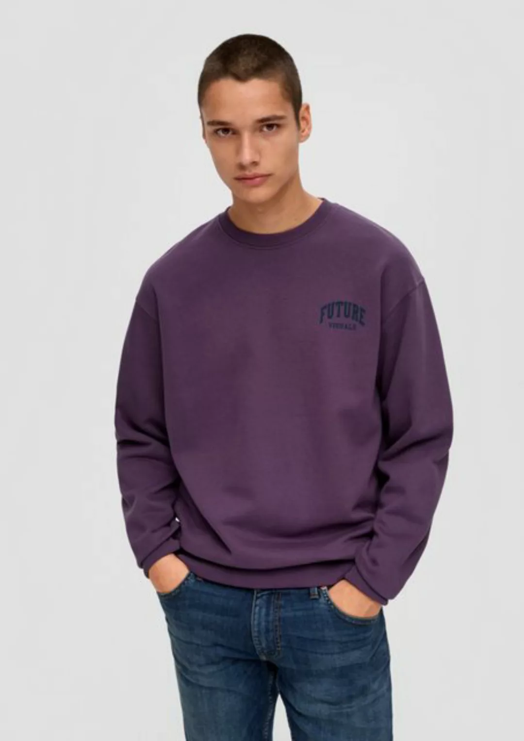 QS Sweatshirt Sweatshirt mit großem Rückenprint günstig online kaufen