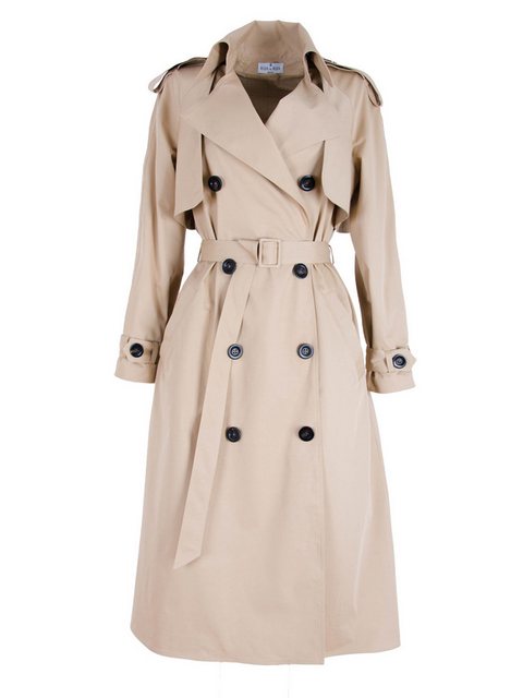 RUA & RUA Trenchcoat aus Baumwolle Gabardine für Damen in Beige (1-tlg) günstig online kaufen