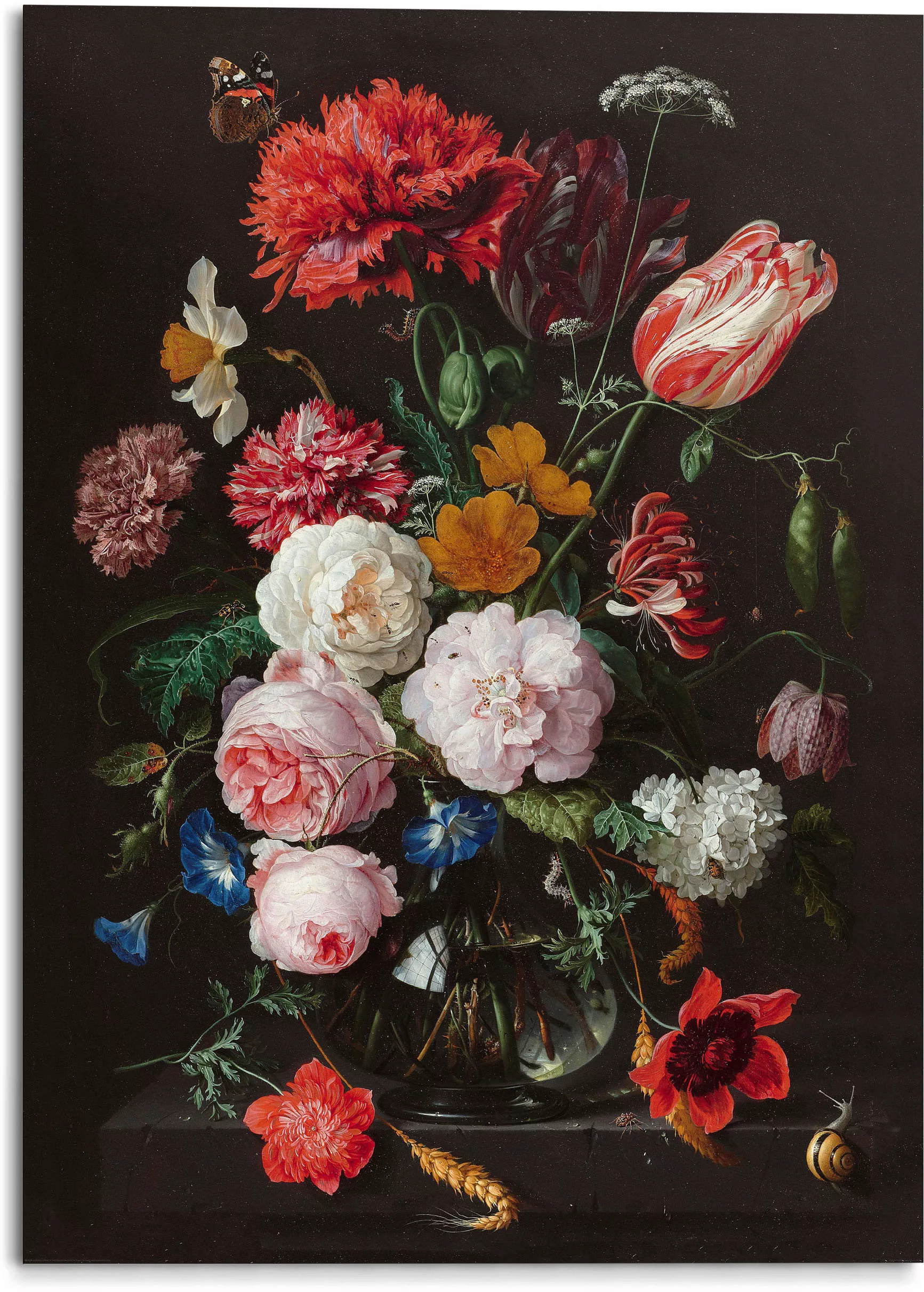 Reinders Holzbild "Stilleben Blumen in Vase Jan Davidsz de Heem", (1 St.) günstig online kaufen