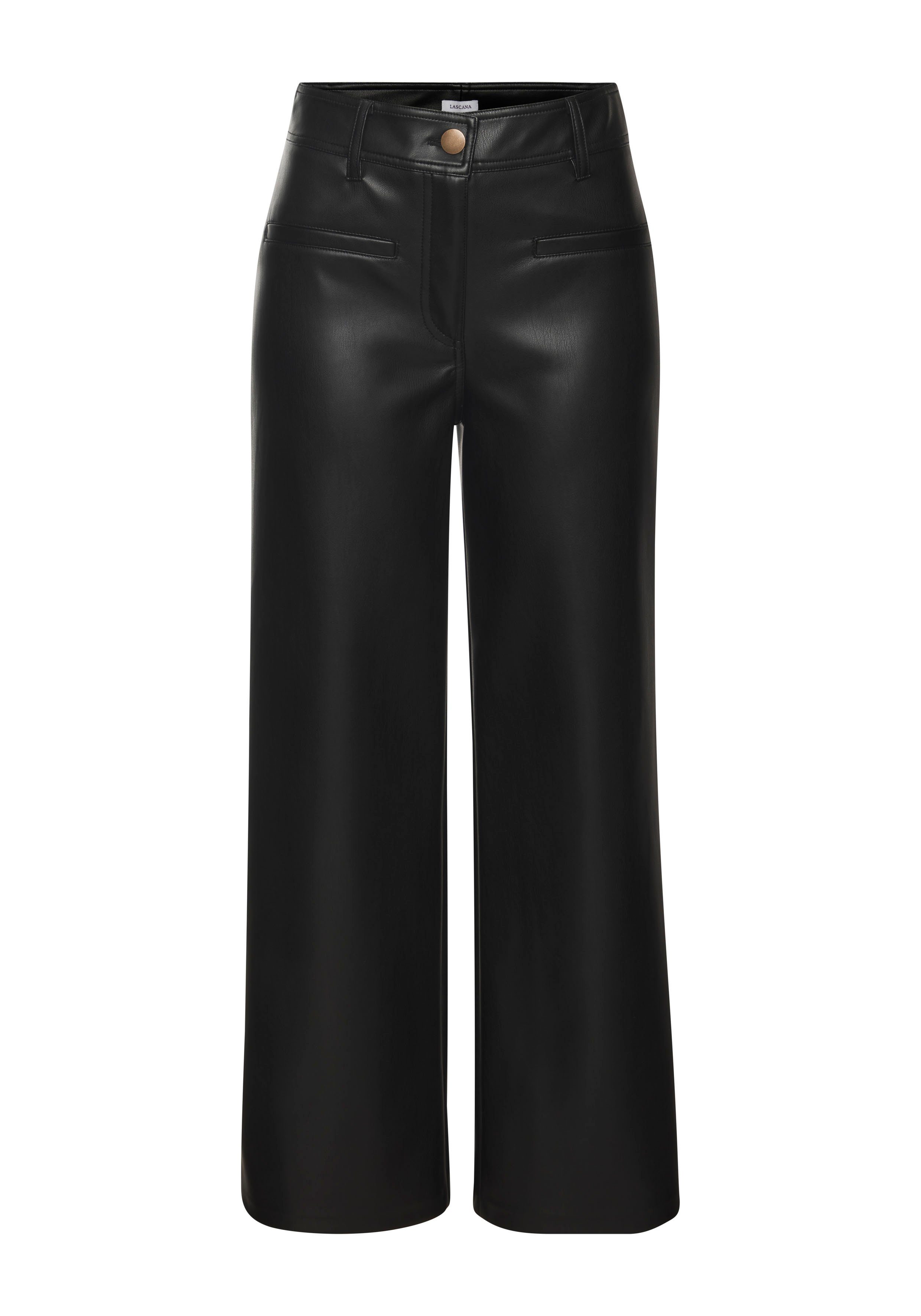 LASCANA Lederimitathose, in gerader Form, Kunstleder, festlich, modern günstig online kaufen