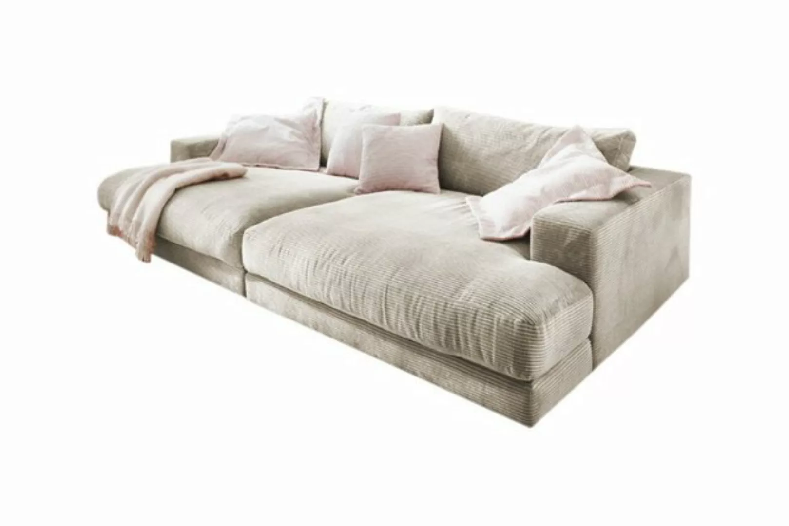 KAWOLA Big-Sofa MADELINE, Stoff od. Cord, versch. Tiefen und versch. Farben günstig online kaufen