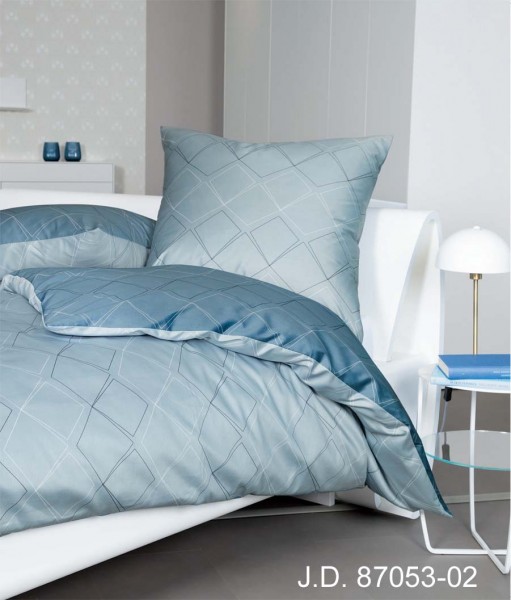 Janine Janine Mako-Satin-Bettwäsche J.D. 87053 steinblau denimblau Größe: günstig online kaufen