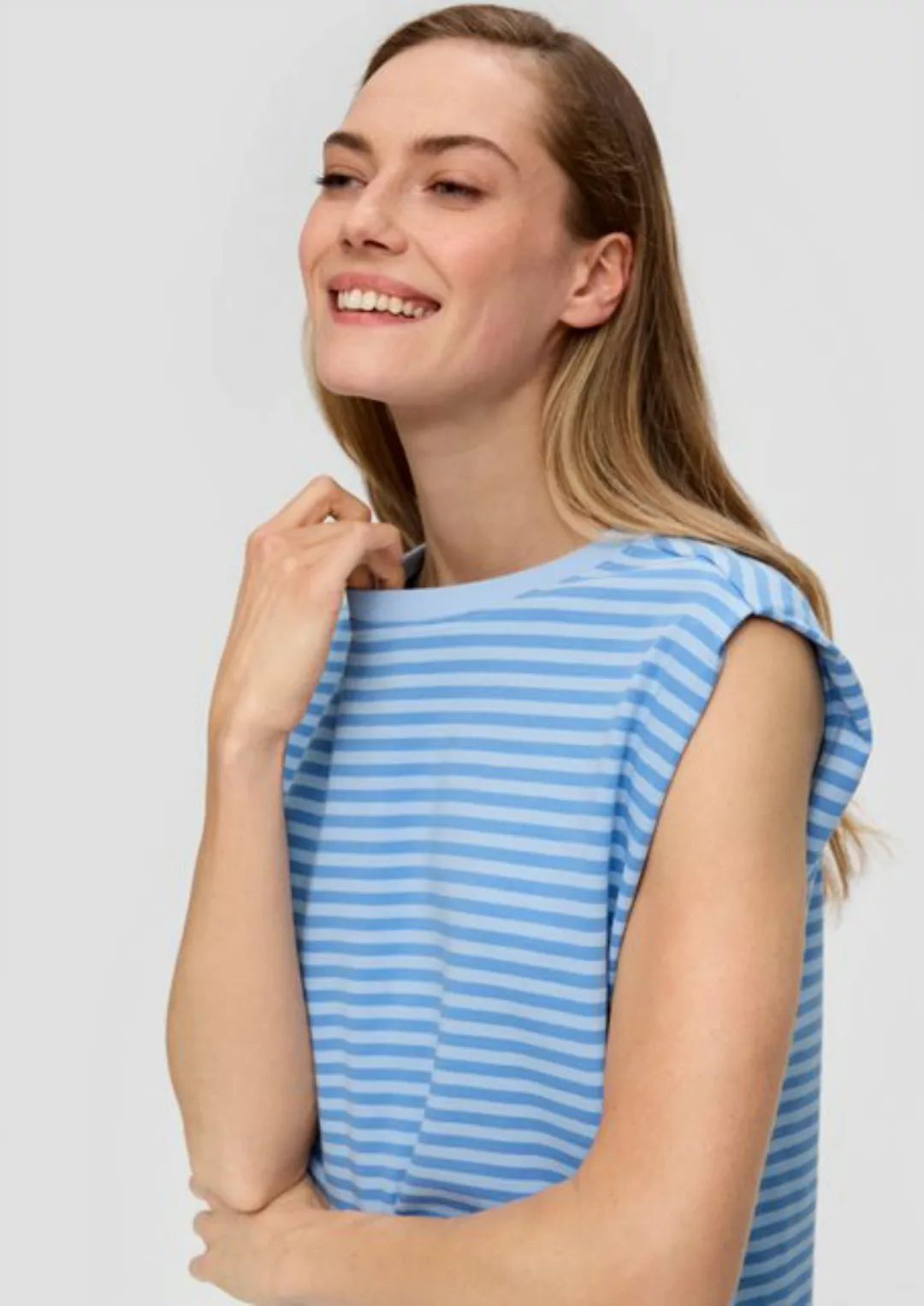 s.Oliver Shirttop Gestreiftes Shirt im Relaxed Fit aus Interlock-Jersey günstig online kaufen