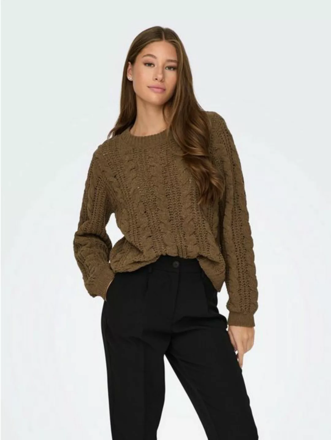 JACQUELINE de YONG Strickpullover Pullover Flauschiger Stehkragen Sweater G günstig online kaufen