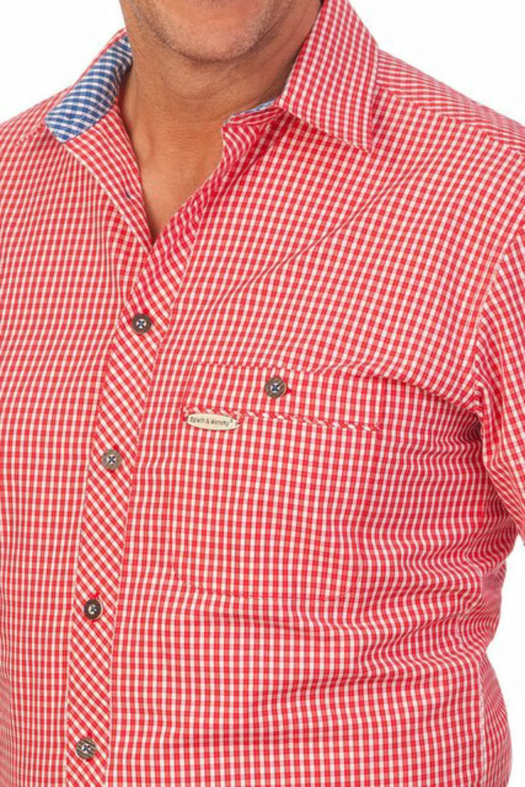 Spieth & Wensky Trachtenhemd Trachtenhemd - DENVER - rot günstig online kaufen