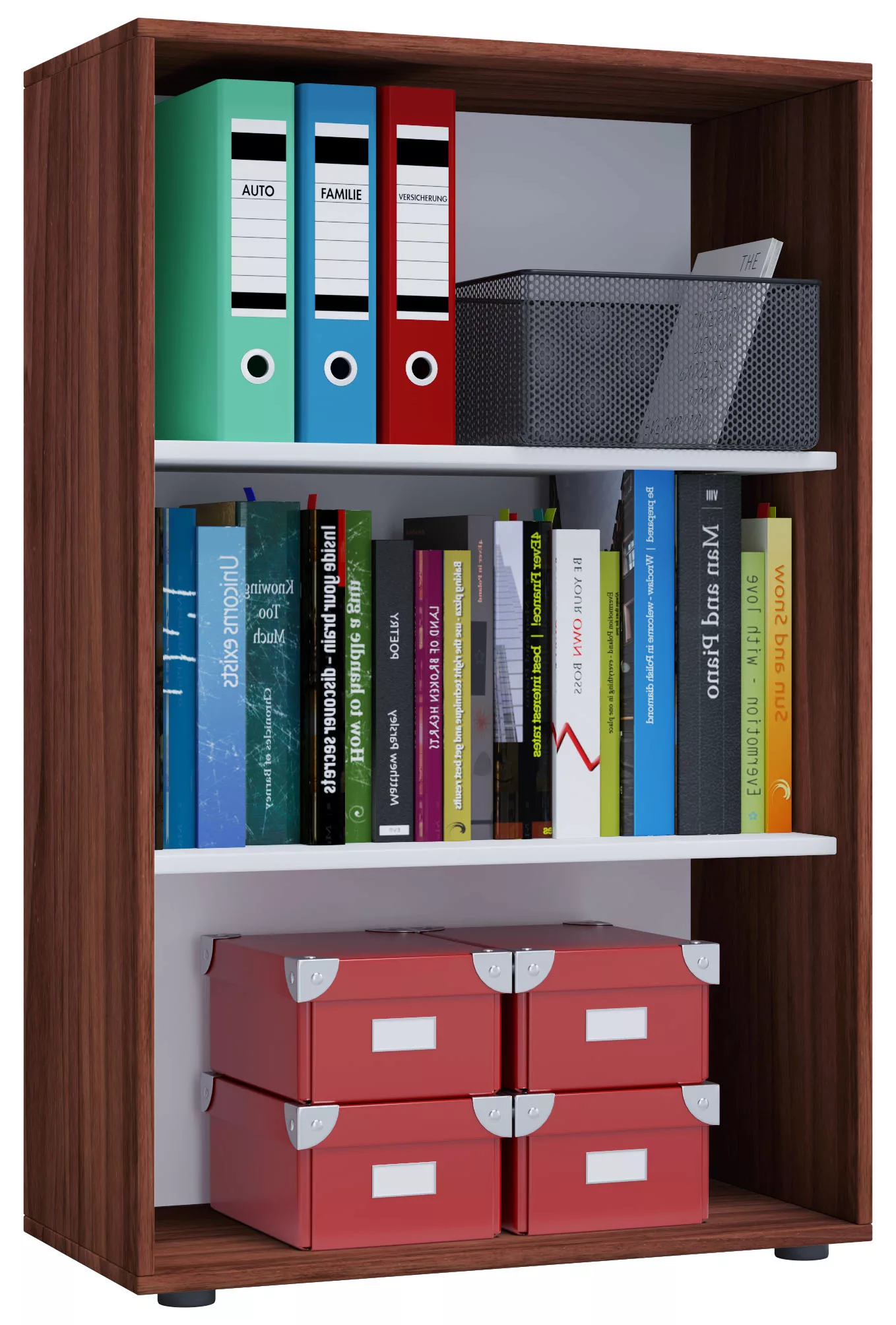 VCM Holz Büro Stand Regal Bücher Ordner Aktenregal Ordnerregal Bücherregal günstig online kaufen