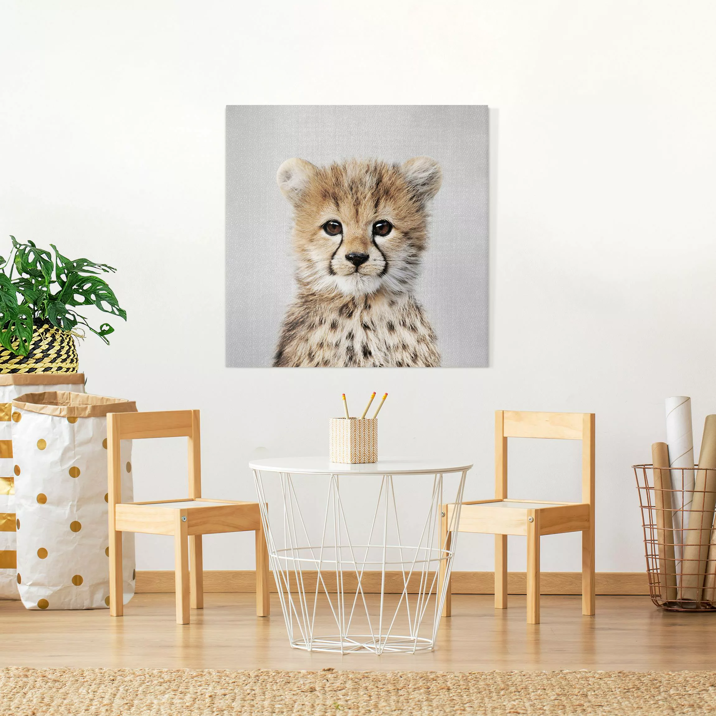 Leinwandbild Baby Gepard Gino günstig online kaufen