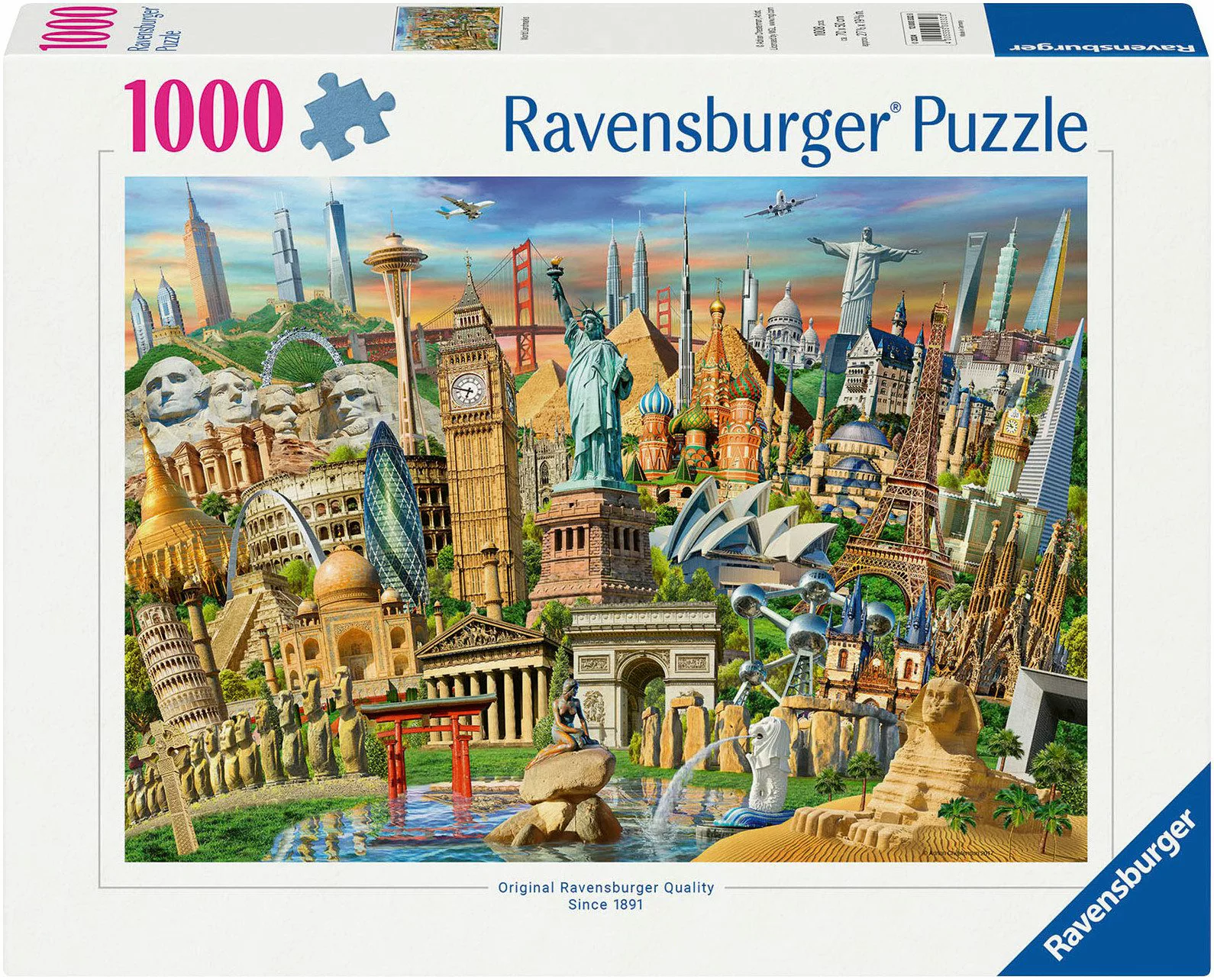 Ravensburger Puzzle Sehenswürdigkeiten weltweit, 1000 Puzzleteile, günstig online kaufen