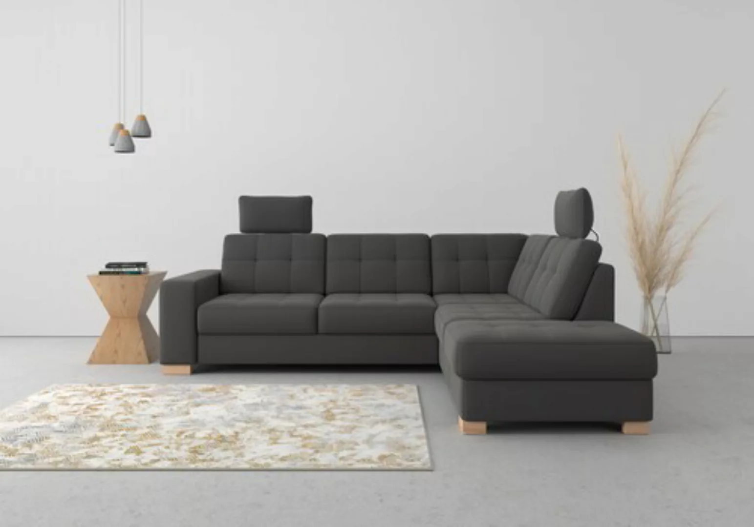 sit&more Ecksofa "Quincy L-Form", wahlweise mit Bettfunktion und Bettkasten günstig online kaufen