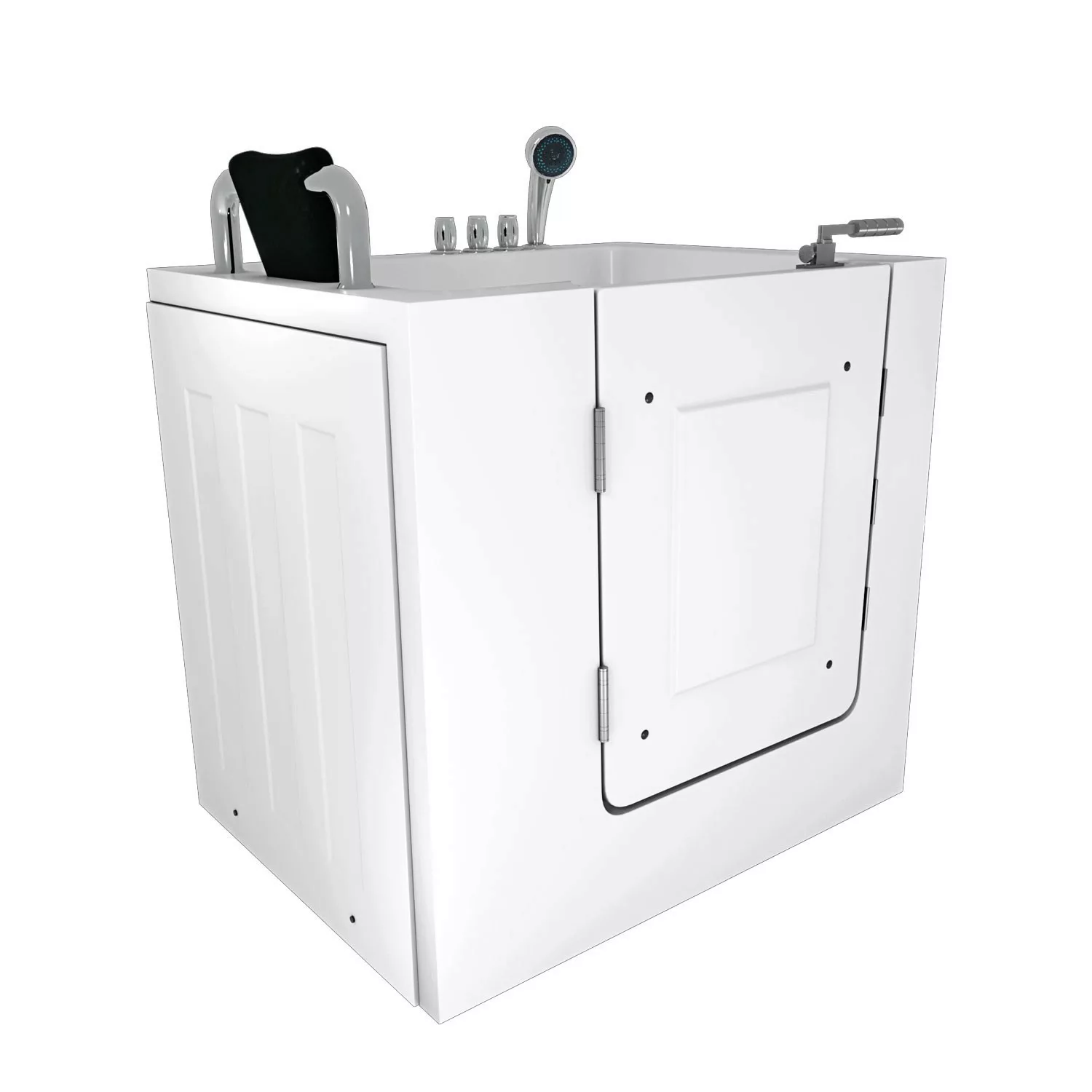 AcquaVapore Sitzbadewanne Senioren Sitzwanne mit Tür S02-TH-C-L 100x78cm günstig online kaufen