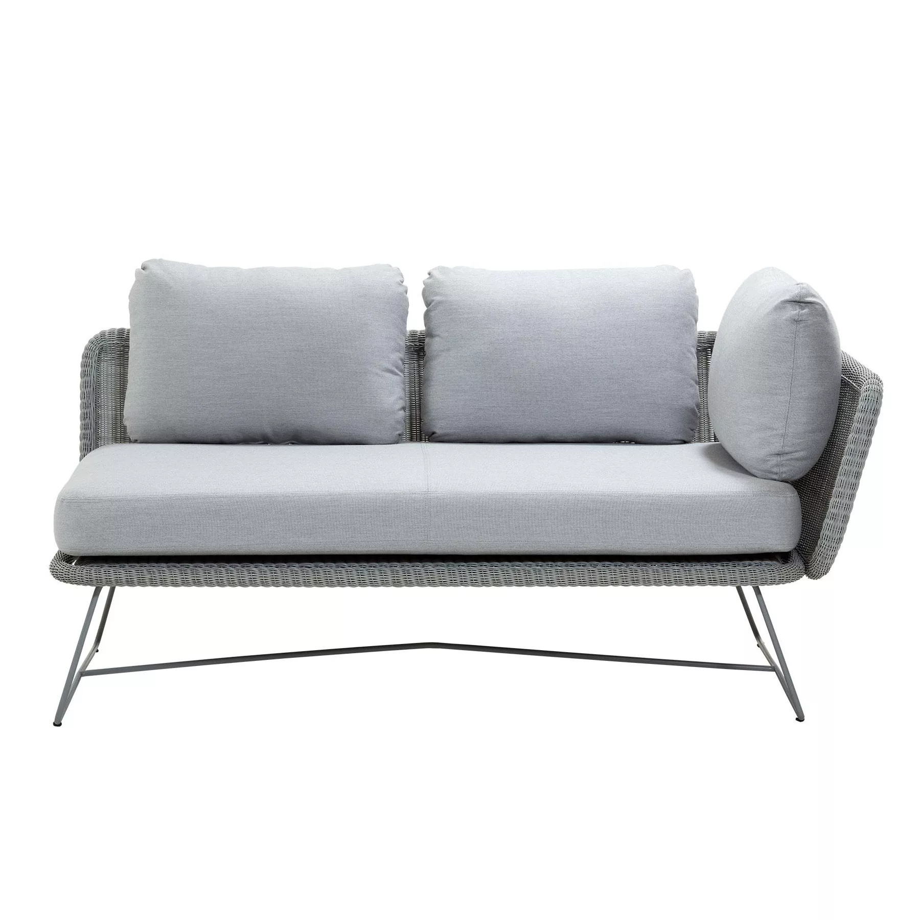 Cane-Line - Horizon Sofa Modul 2-Sitzer links - hellgrau/hellgrau/Sitzfläch günstig online kaufen