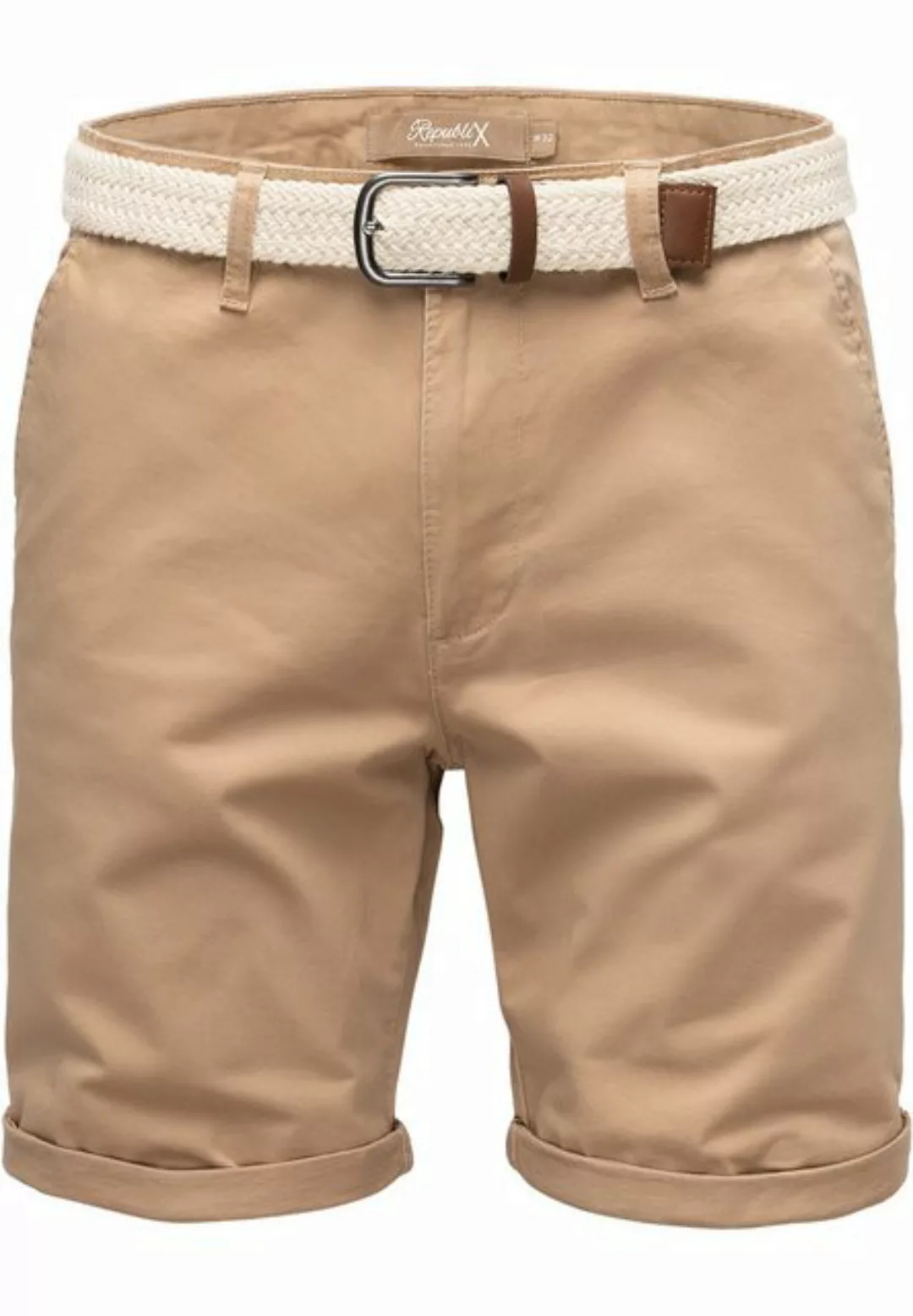 REPUBLIX Chinoshorts GAEL Herren Bermuda Short Hose Regular Fit inkl. Gürte günstig online kaufen