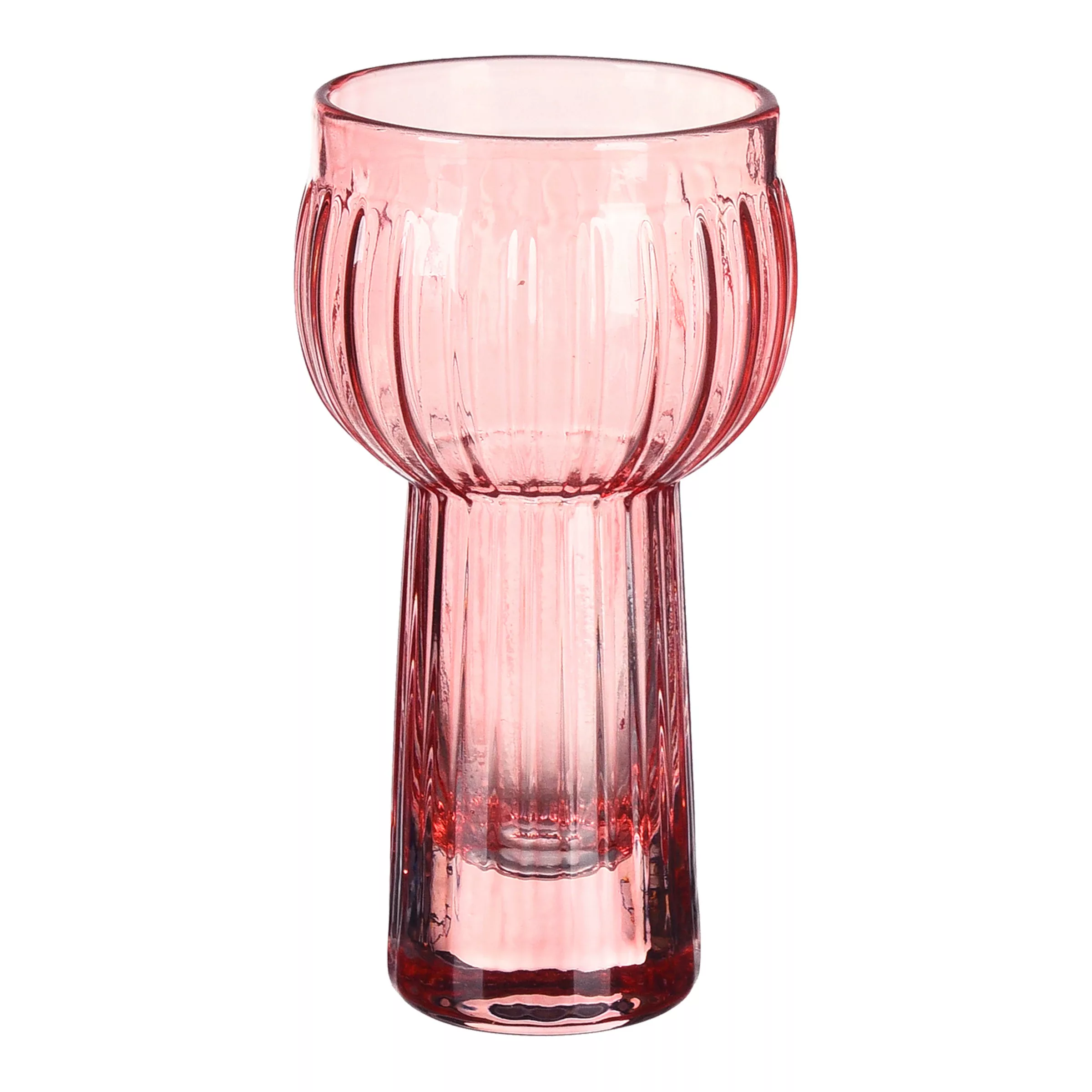 Vase HYAZINTHE MINI RILLS ca.5x9cm, rosa günstig online kaufen