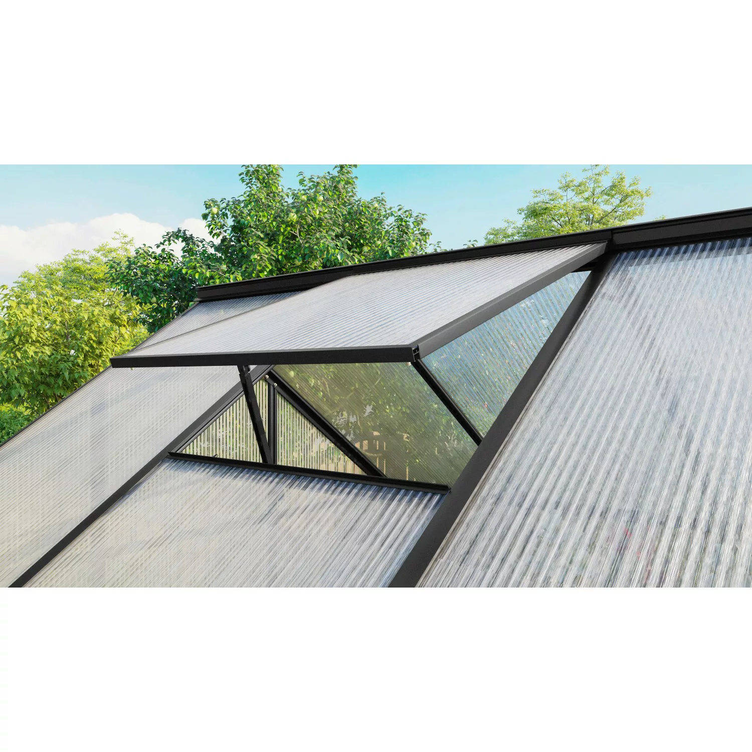 Vitavia Alu-Dachfenster Triton ohne Glas 61,5 cm x 66,7 cm Schwarz günstig online kaufen